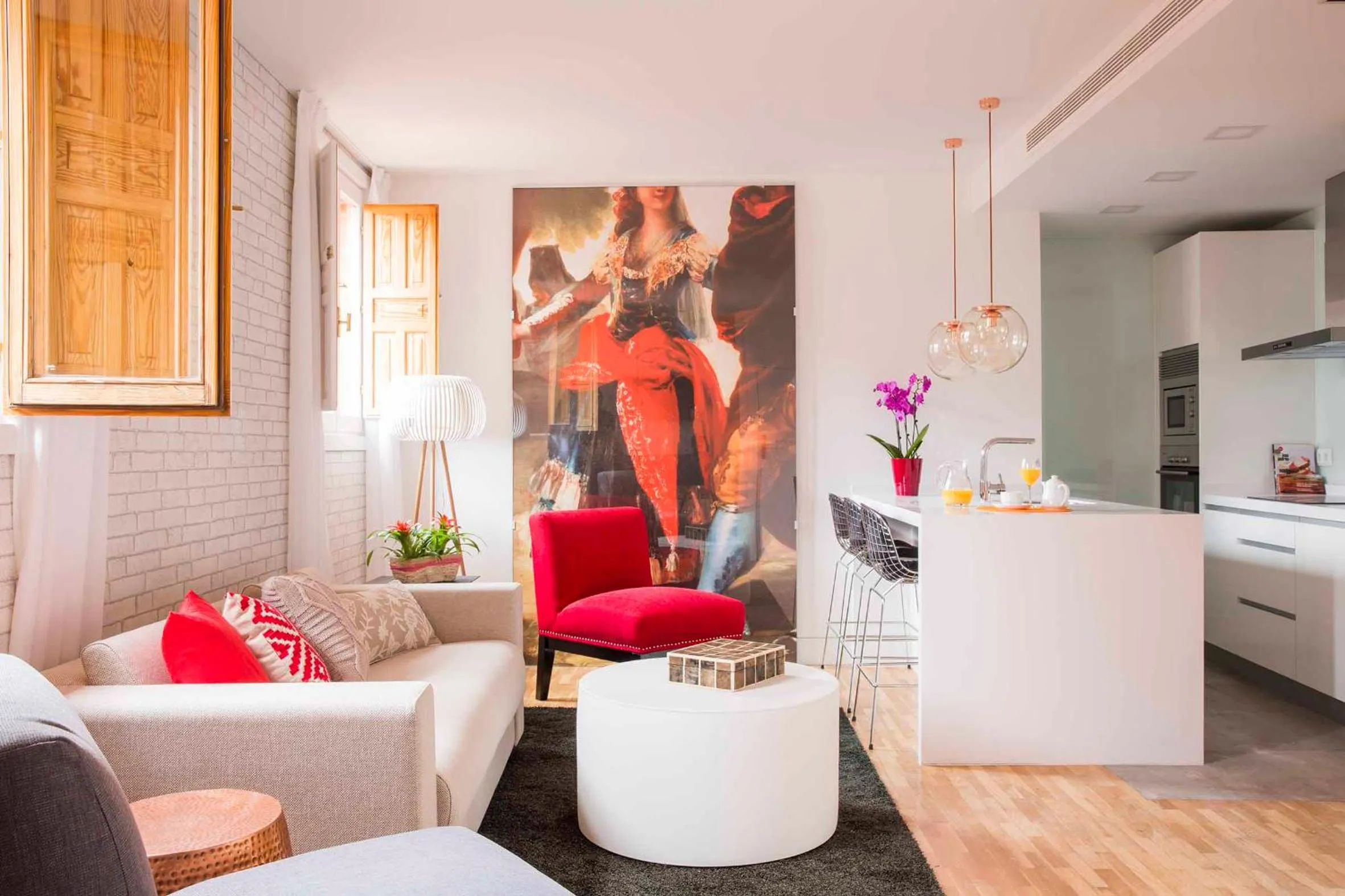 Living room, Bed in Palacio Conde Miranda