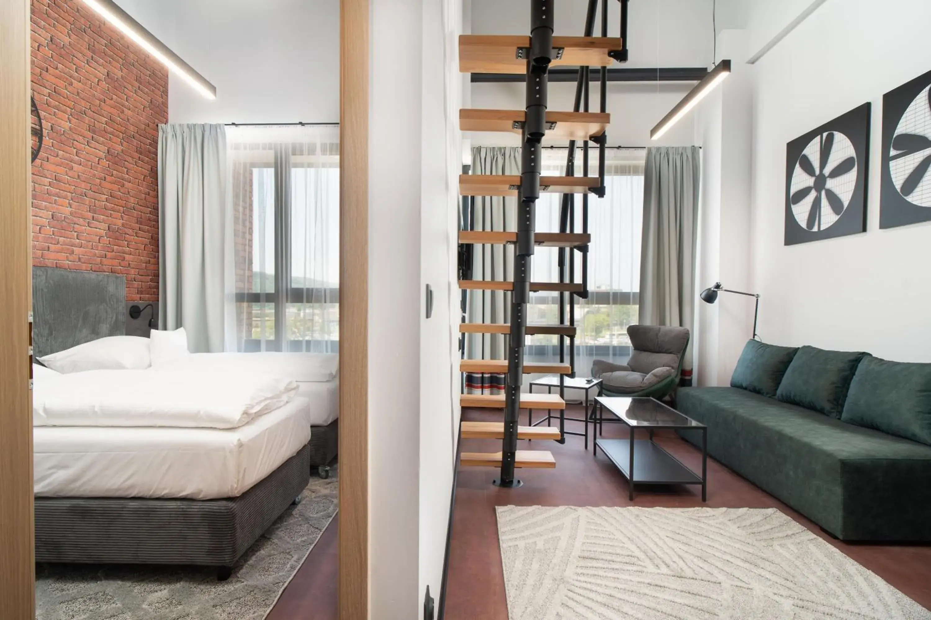 Two-Bedroom Loft Apartment with One Double and Two Single Beds, Sofa Bed and Balcony in Best Western Hotel Presov Two-Bedroom Loft Apartment with One Double and Two Single Beds, Sofa Bed and Balcony in Best Western Hotel Presov