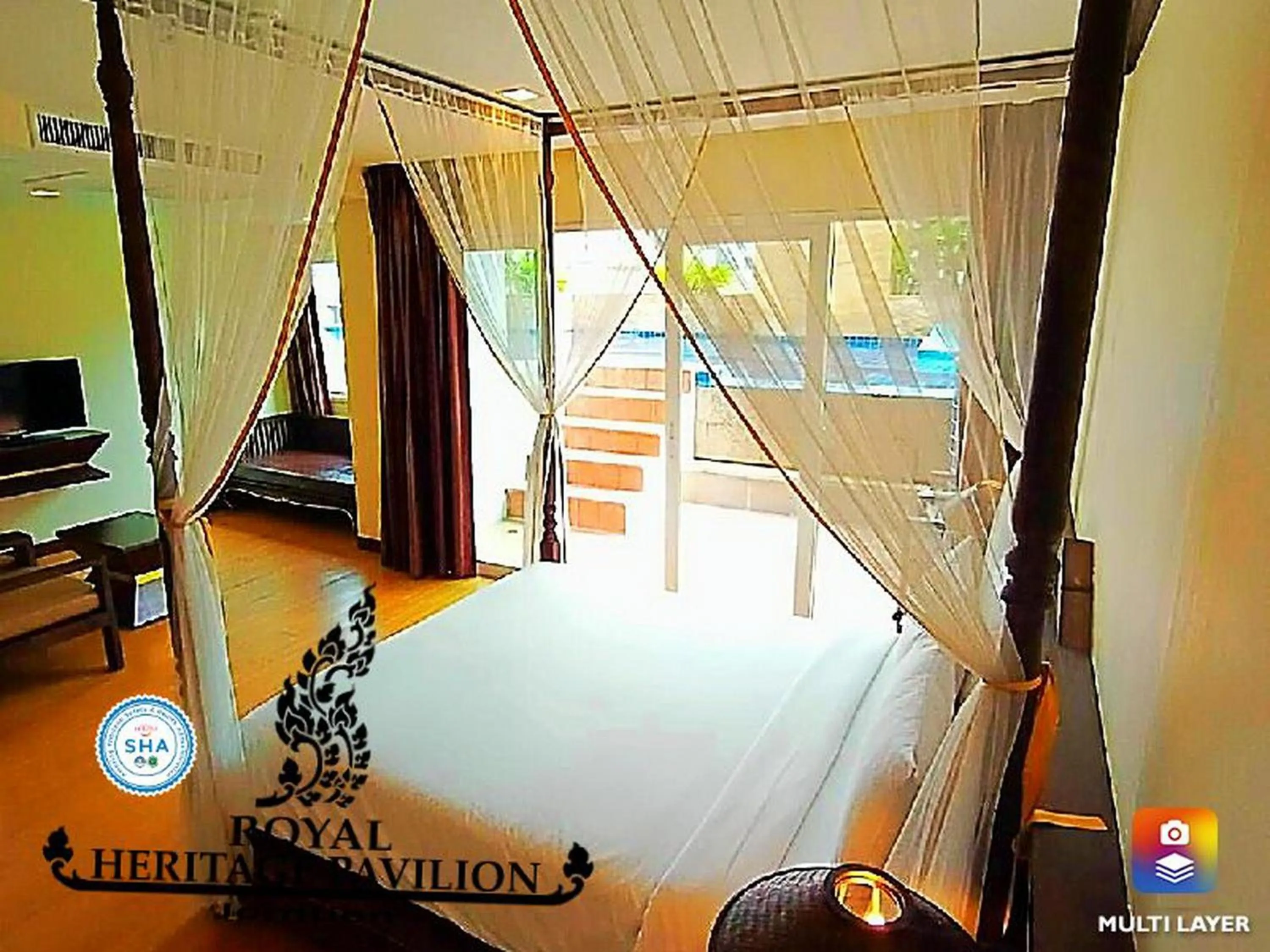 Bedroom, Bed in Royal Heritage Pavilion, Jomtien