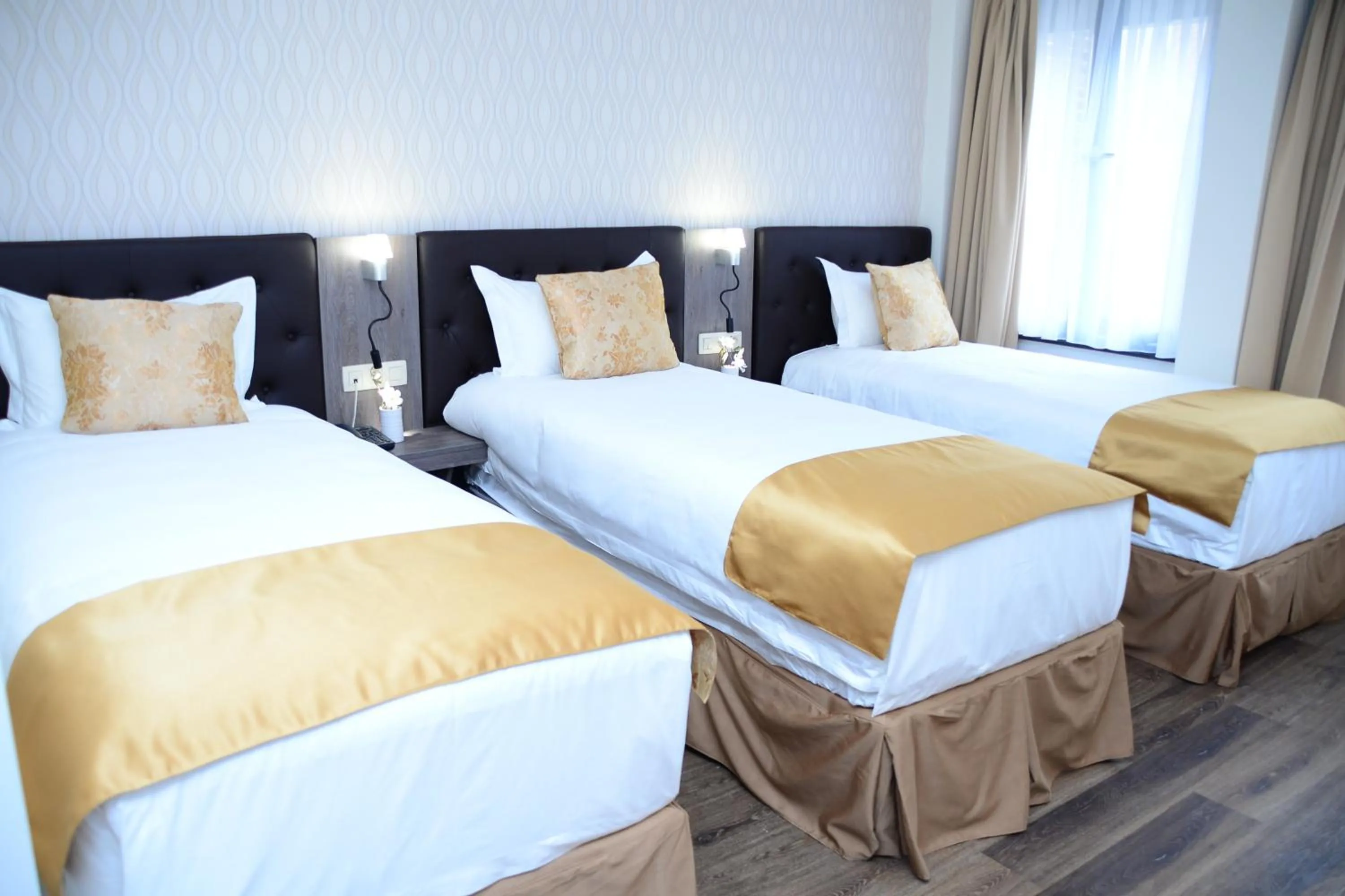 Bed in The Helmet Hotel