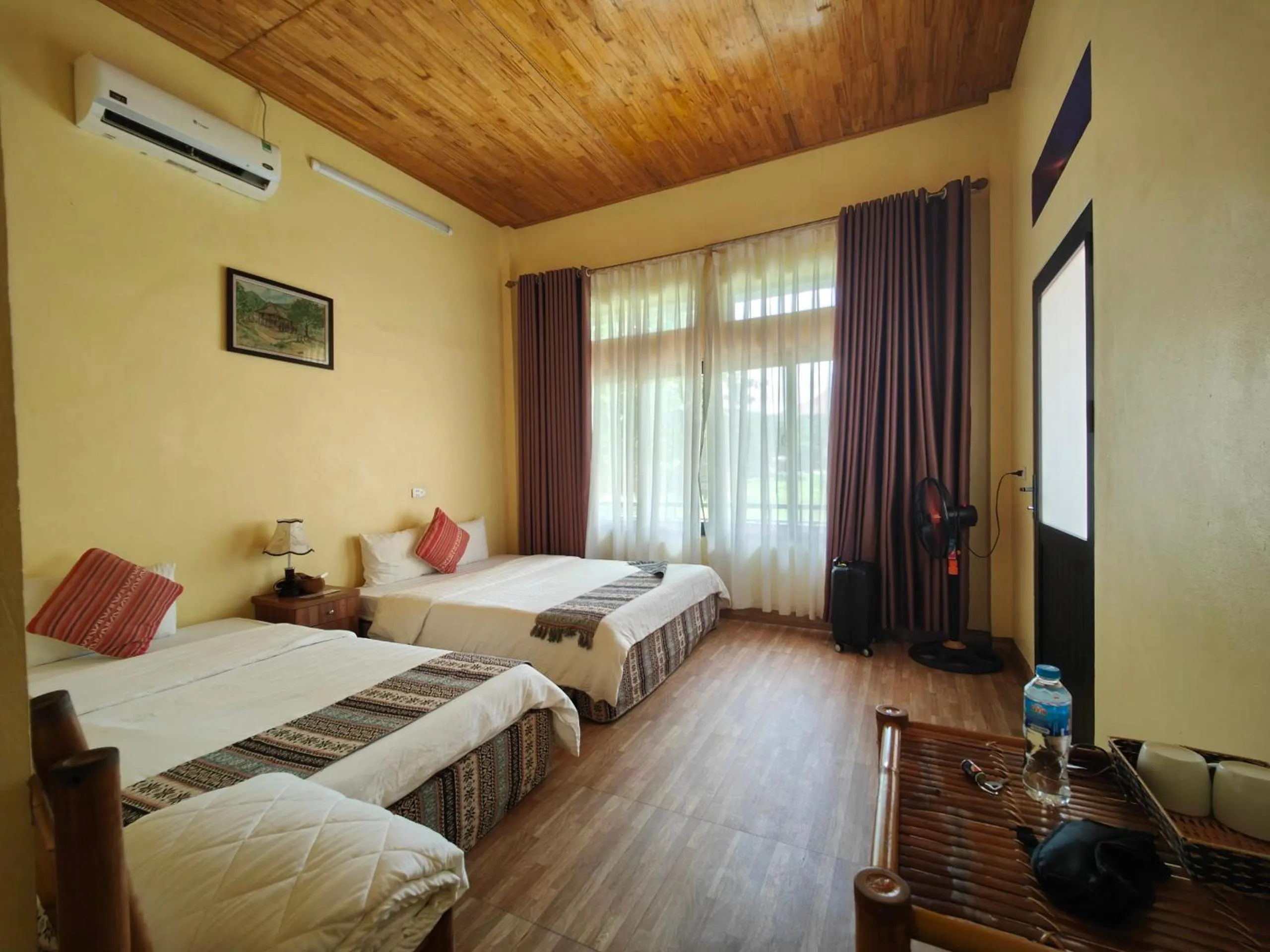 Bed in Mai Chau Xanh Bungalow