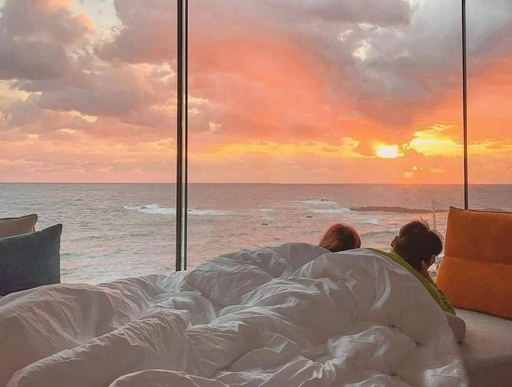 Bed in Pohang Starscape Pool Villa