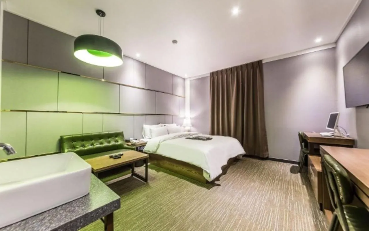 Photo of the whole room, Bed in Gangdong Moon Boutique Hotel