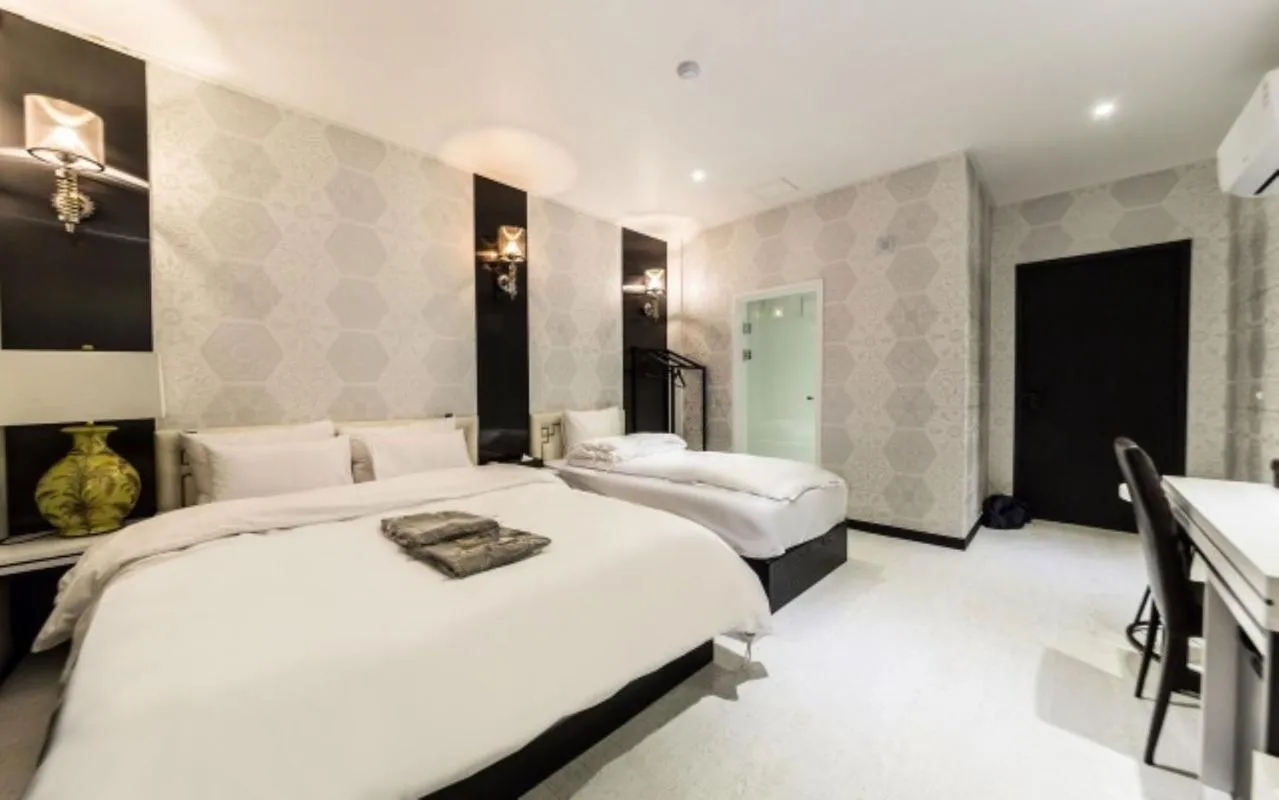Bedroom, Bed in Gangdong Moon Boutique Hotel