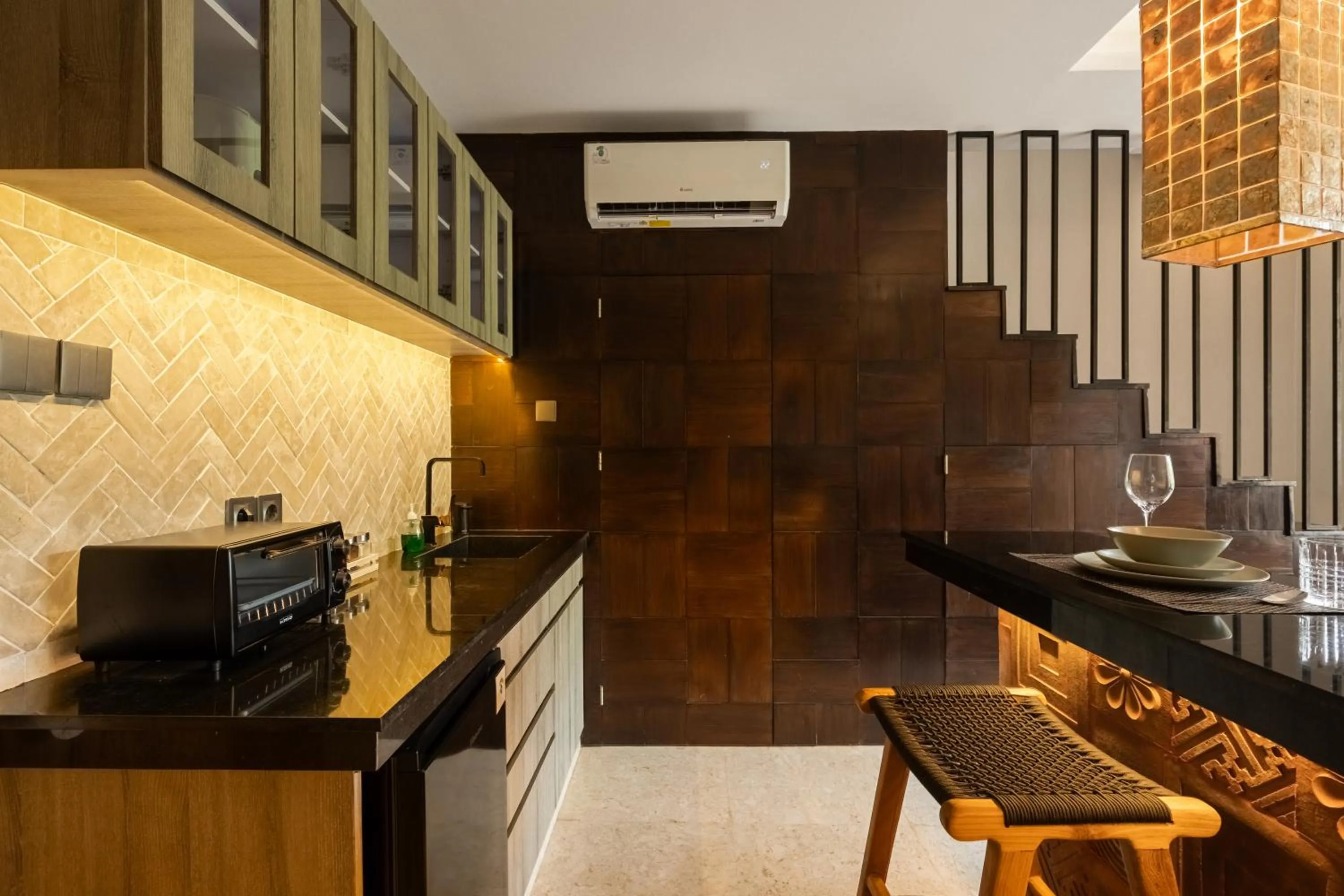 Kitchen or kitchenette in Baliris Canggu Villa by Betterplace