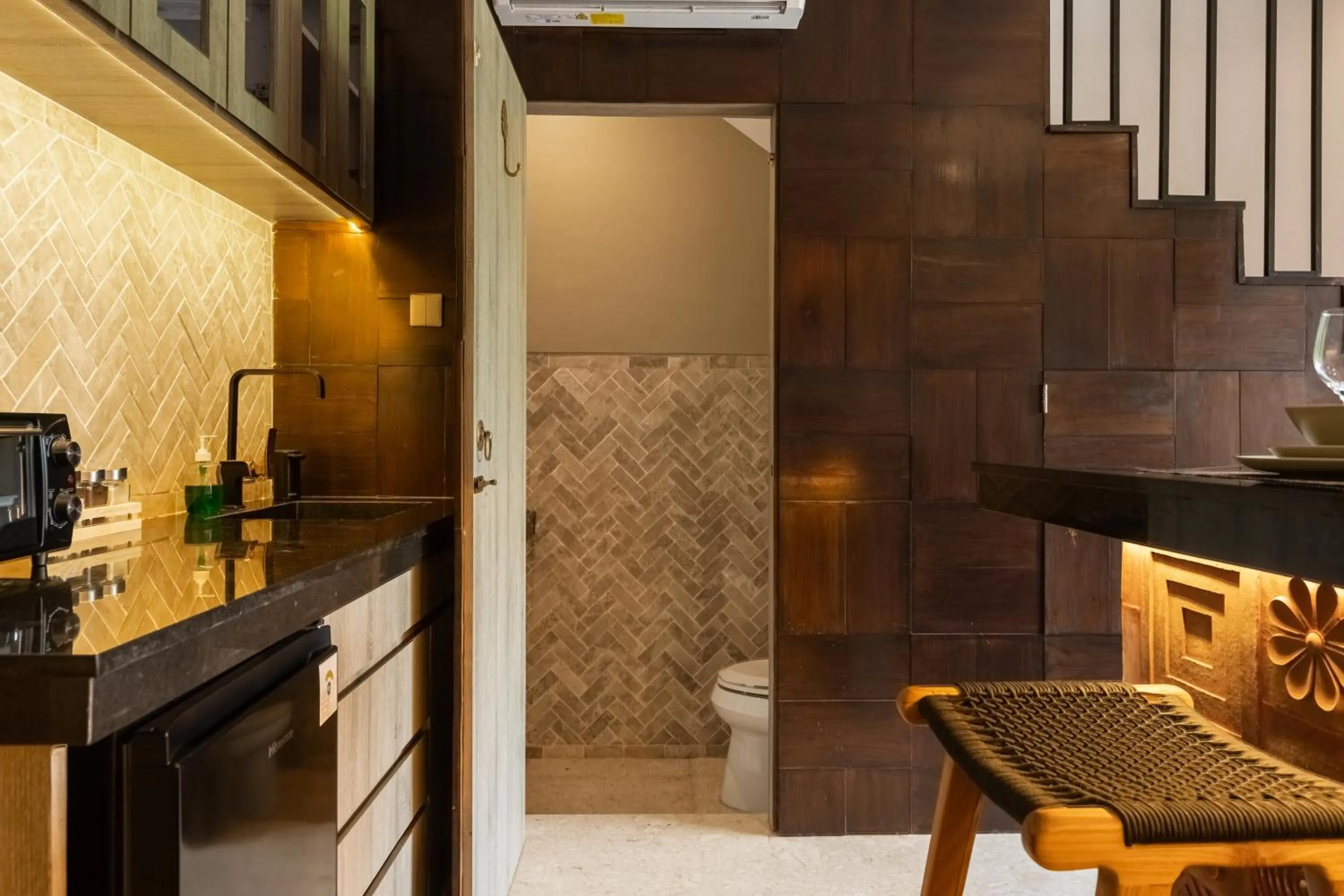 Kitchen or kitchenette in Baliris Canggu Villa by Betterplace