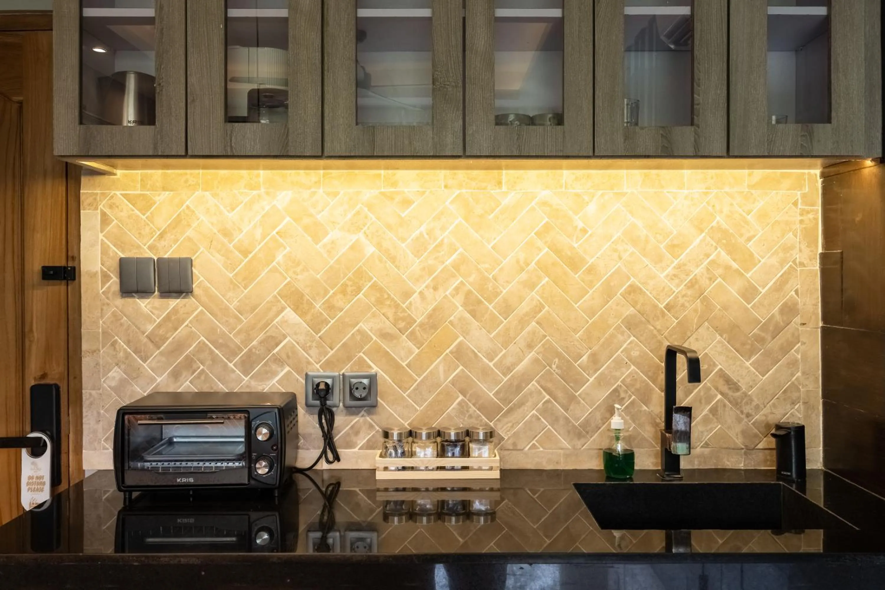 Kitchen or kitchenette in Baliris Canggu Villa by Betterplace