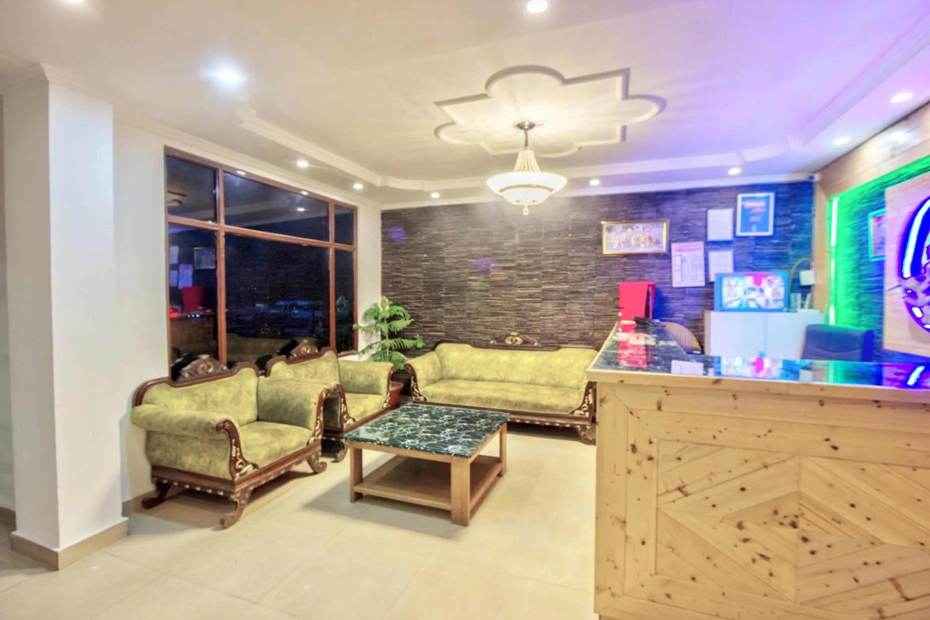 Seating area in Hotel Day Night