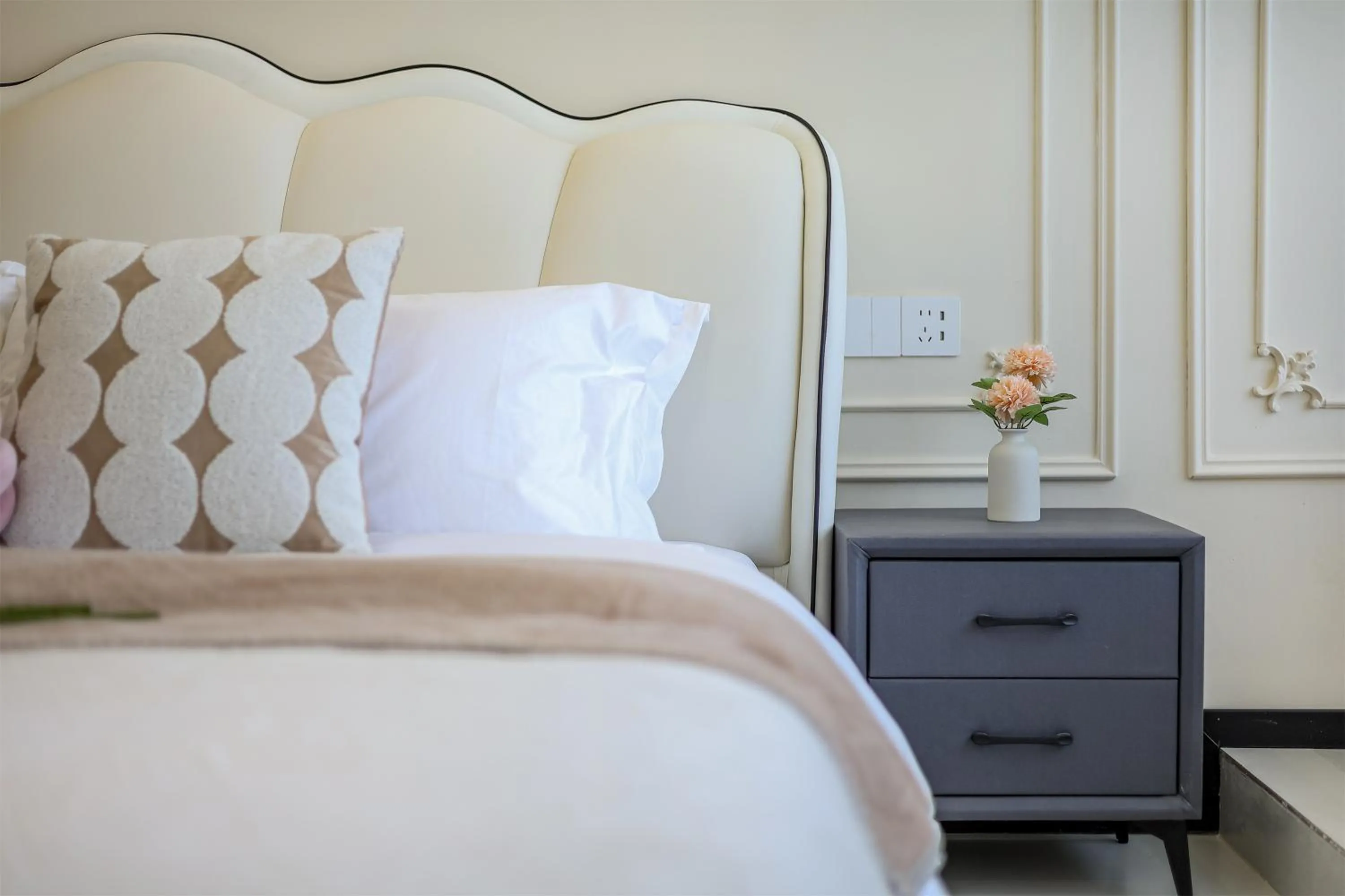 Bed in Baihong Sky View Studio with Deep Soak Tub - Jiefangbei Center