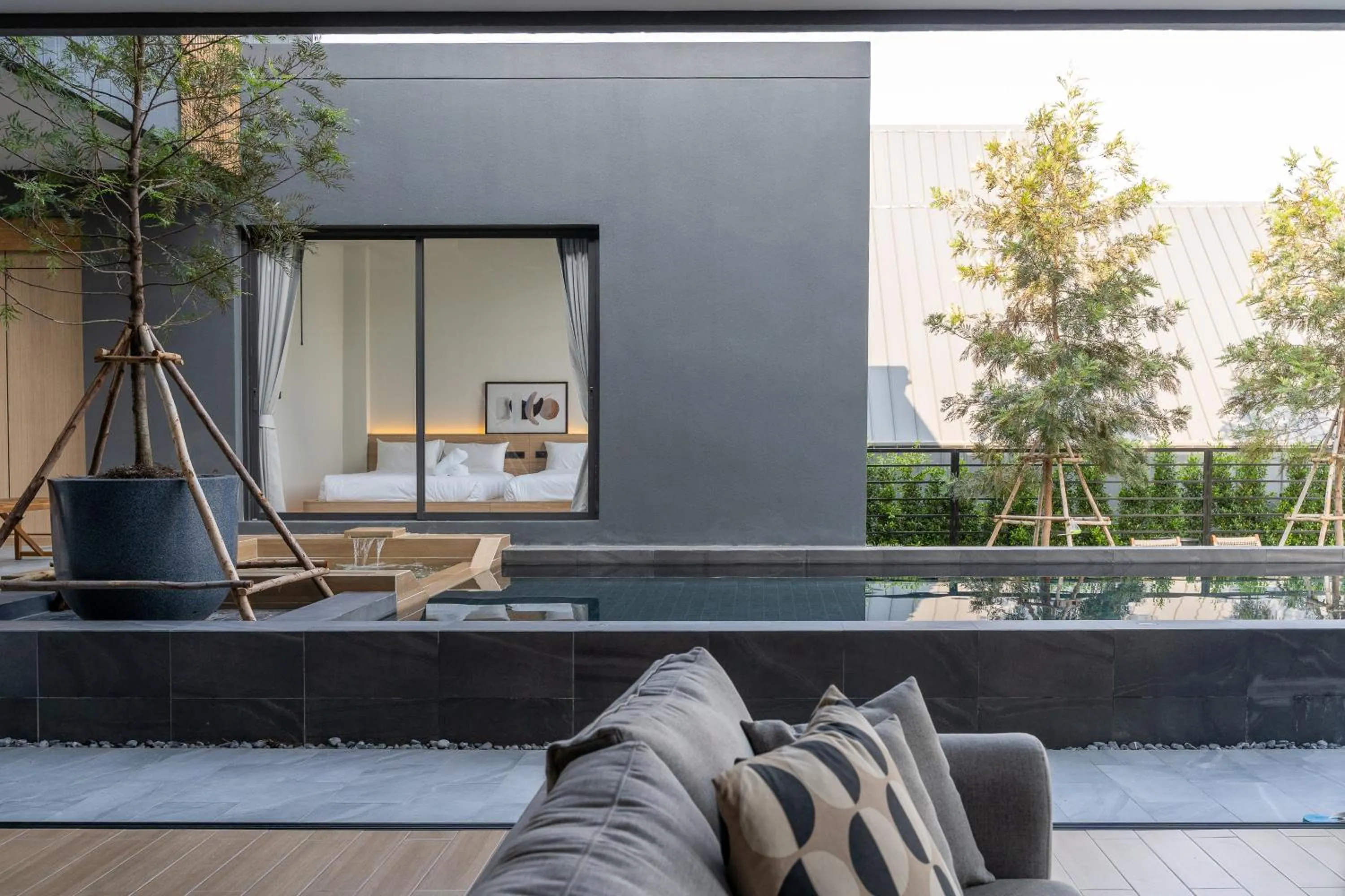 Seating area in WABI SABI Onsen Villa Hua Hin