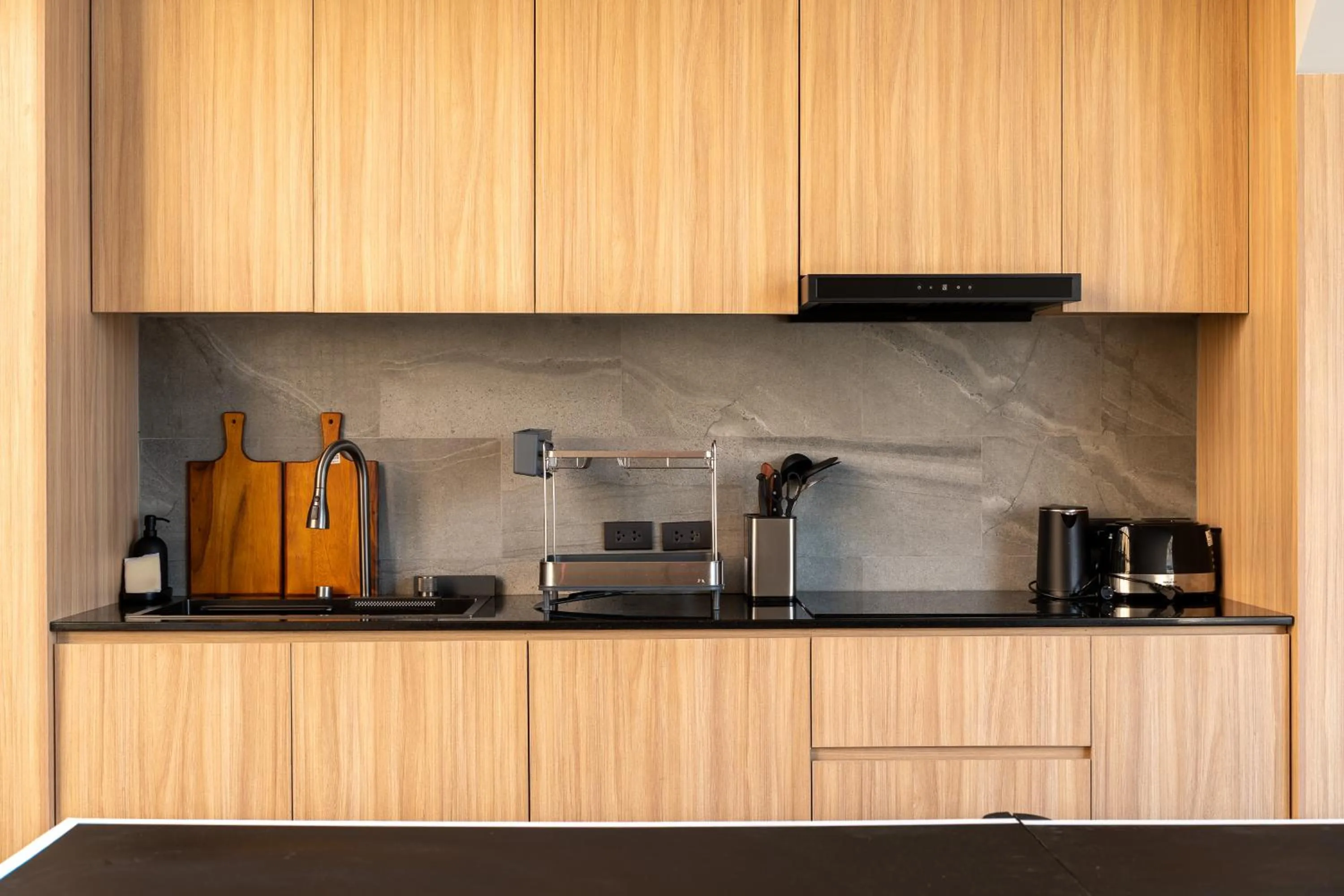 Kitchen or kitchenette in WABI SABI Onsen Villa Hua Hin