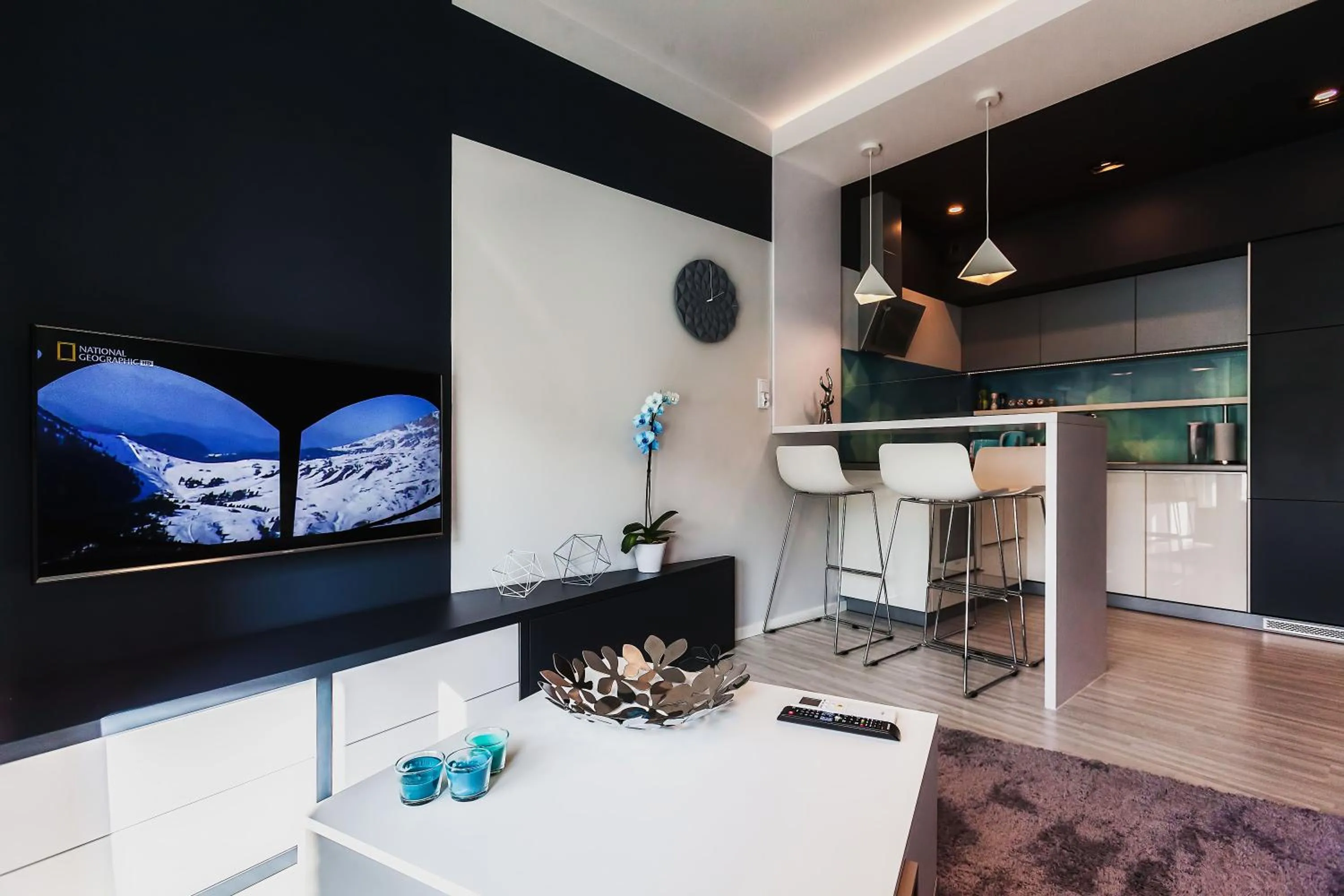 Seating area in RGB studio