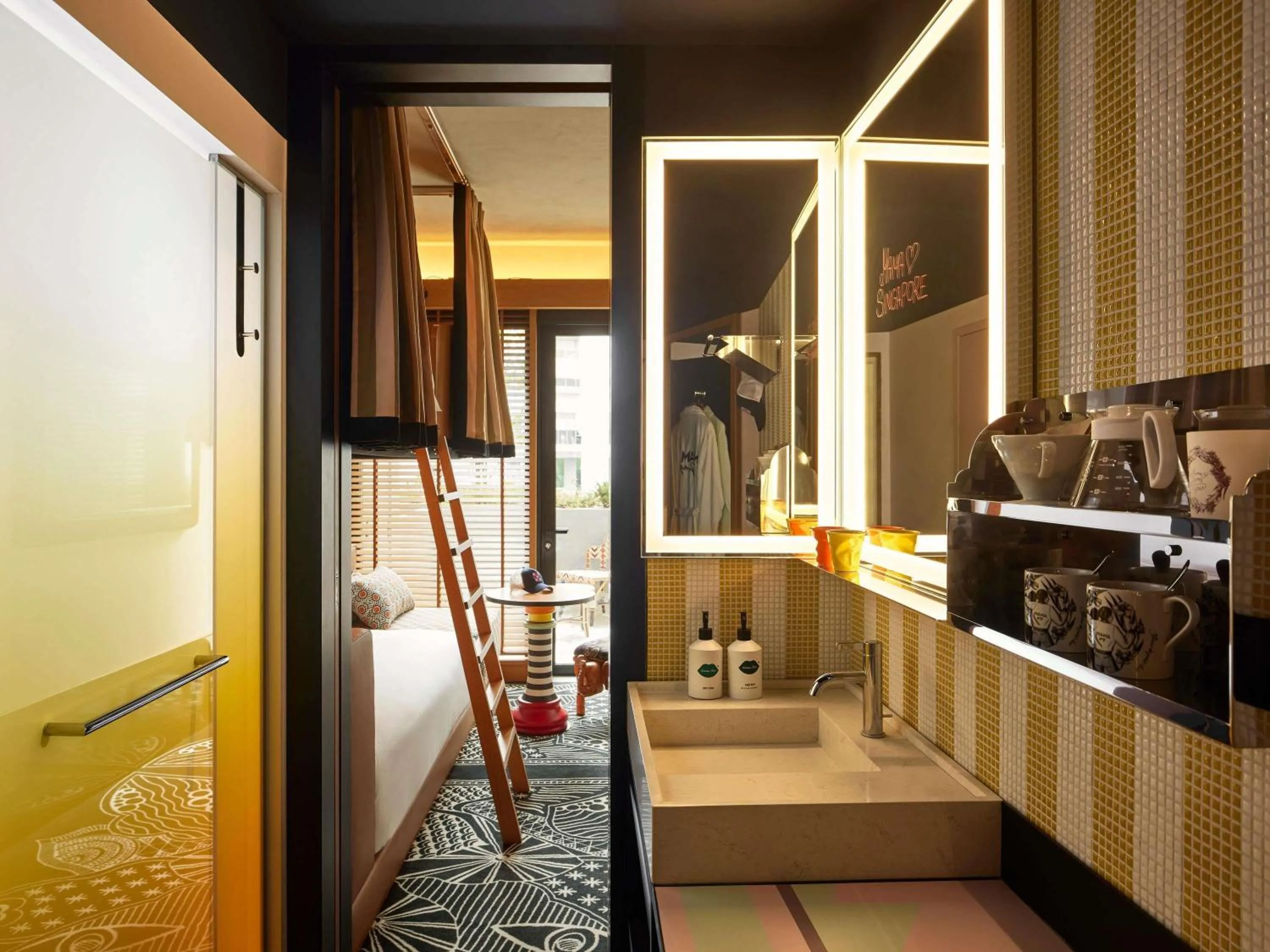 Bedroom, Bed in Mama Shelter Singapore Orchard