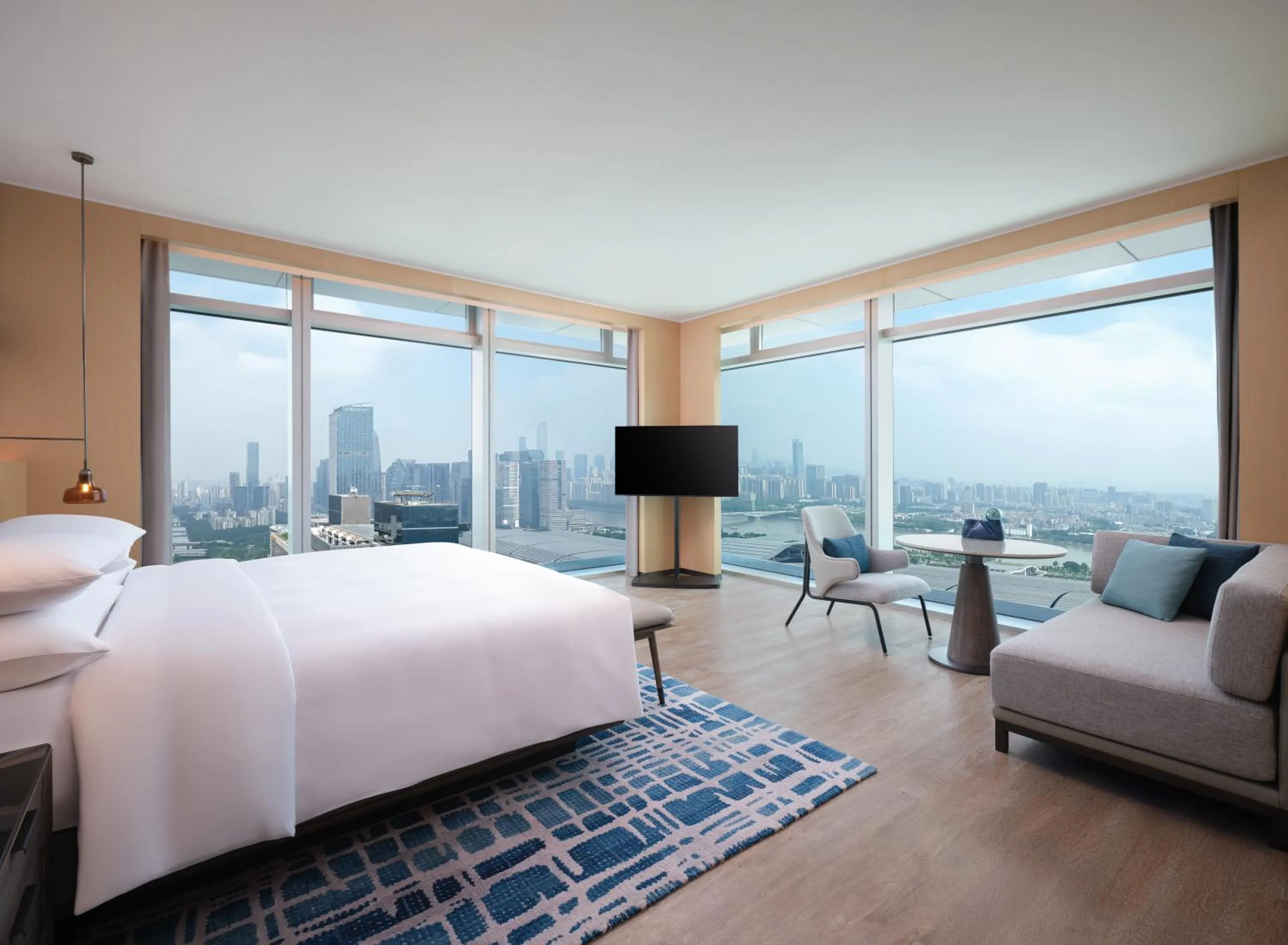 Photo of the whole room, Bed in Courtyard by Marriott Guangzhou Pazhou