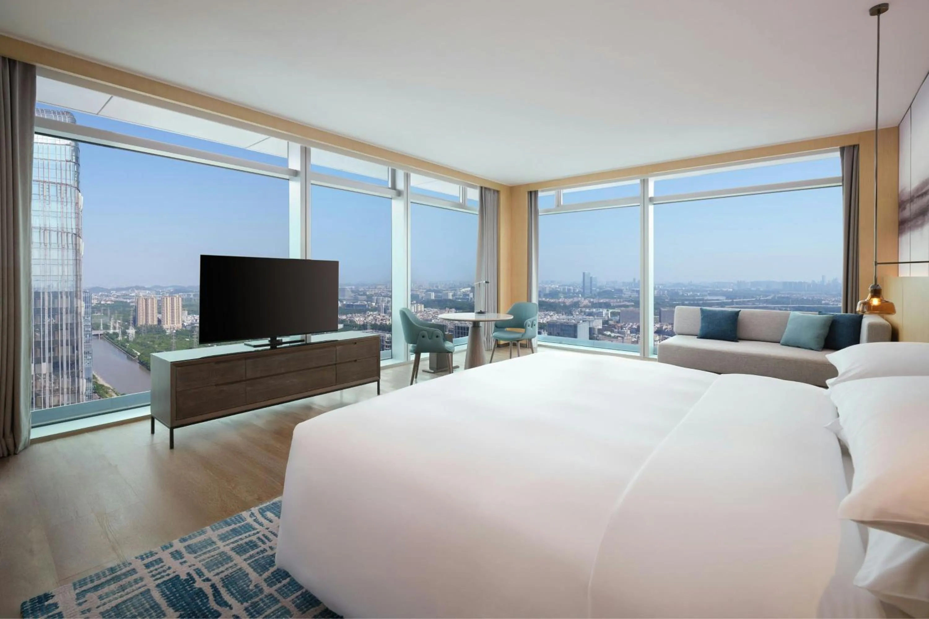 Photo of the whole room, Bed in Courtyard by Marriott Guangzhou Pazhou