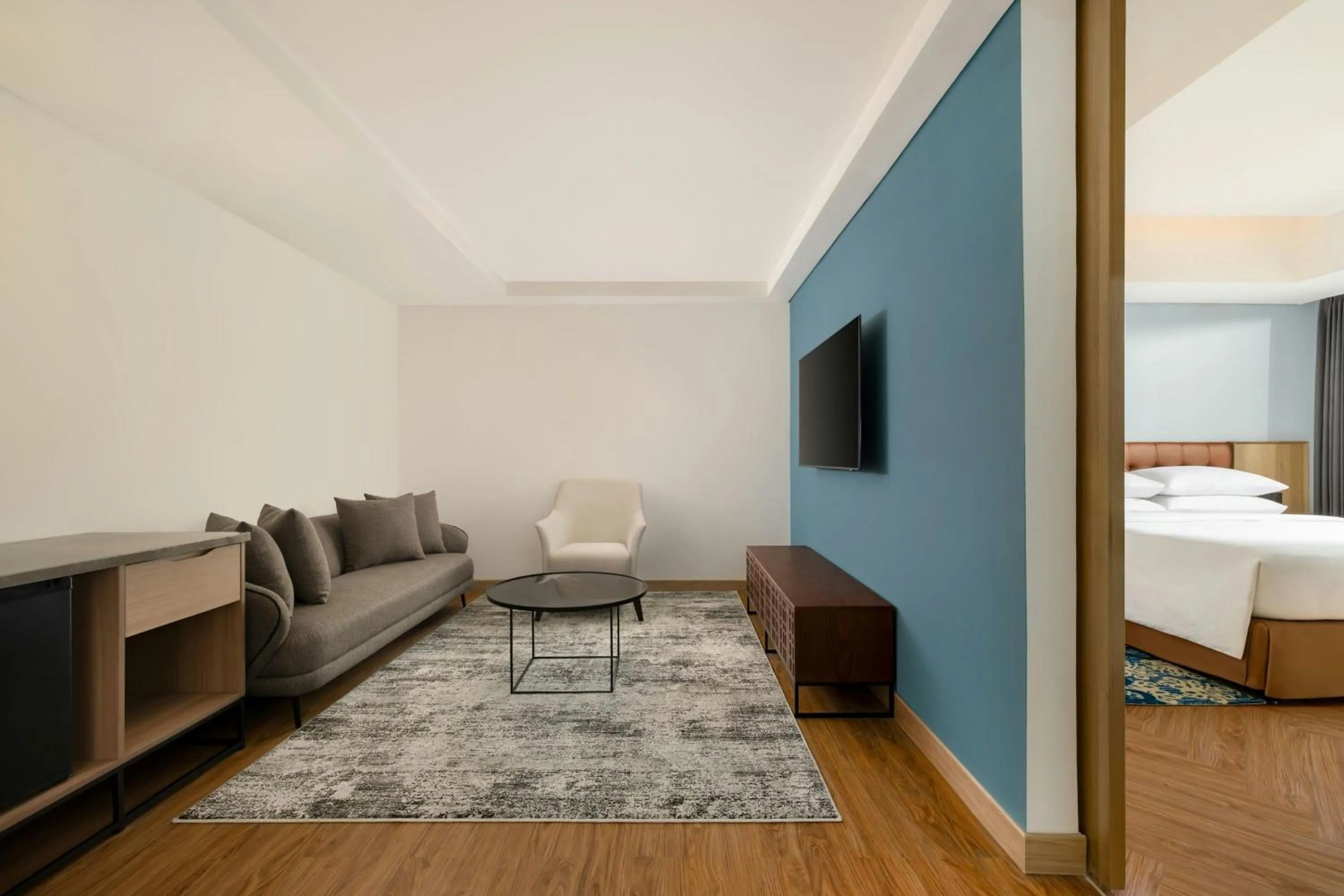 Living room, Bed in Four Points by Sheraton Pontianak