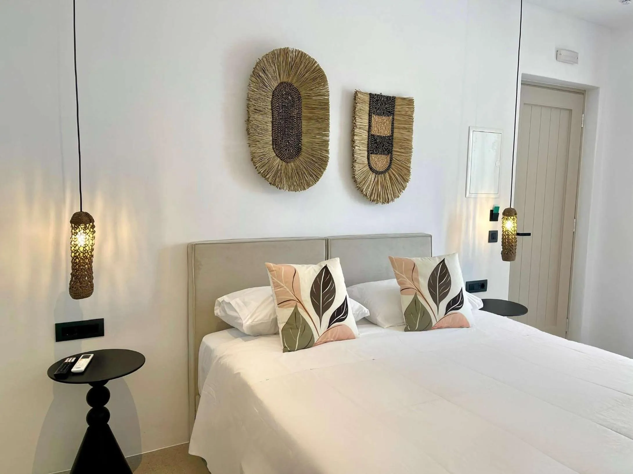 Bed in Mykonos Dot Suites