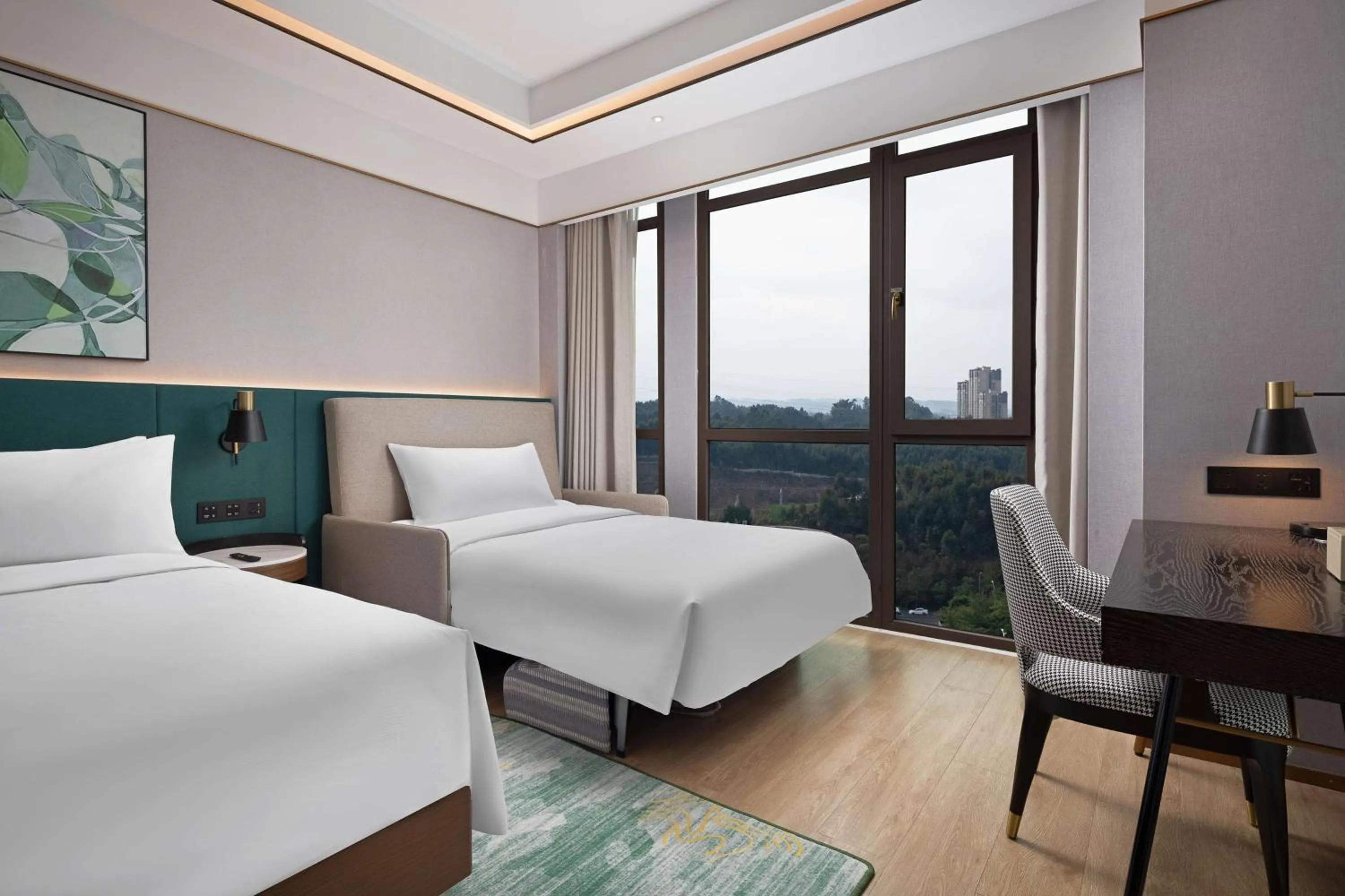 Bedroom, Bed in Hilton Garden Inn Leshan Shizhong