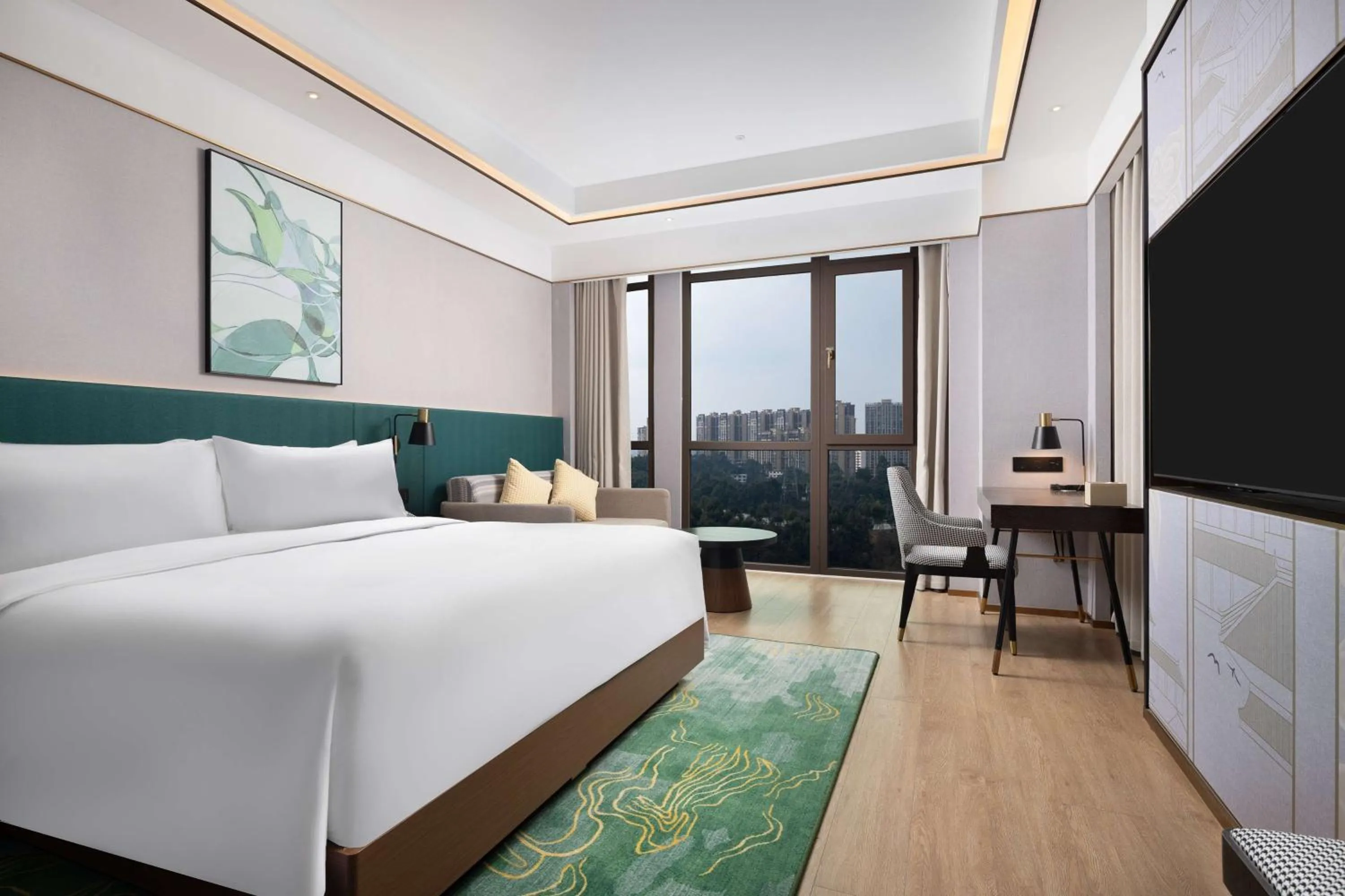 Bedroom, Bed in Hilton Garden Inn Leshan Shizhong