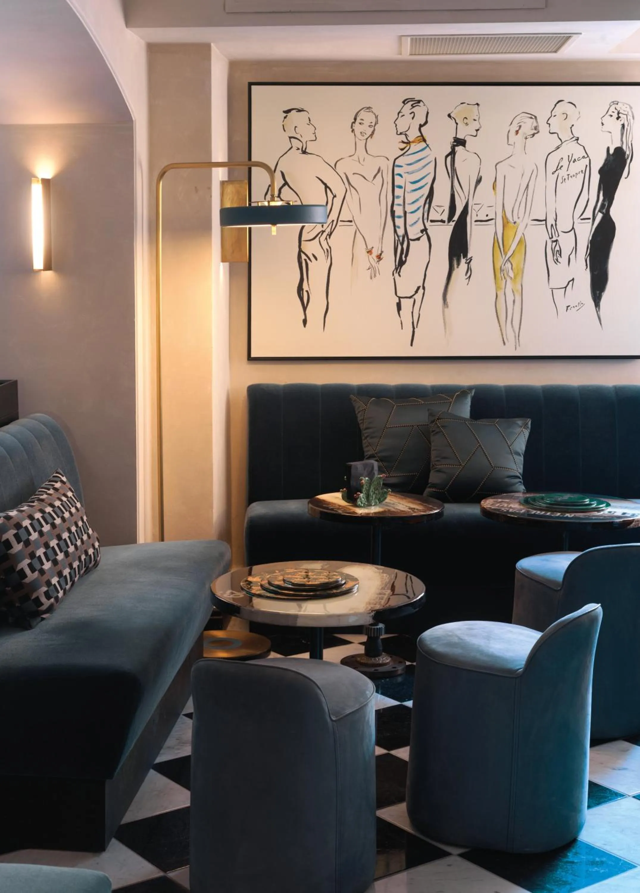 Lounge or bar in Le Yaca Saint-Tropez