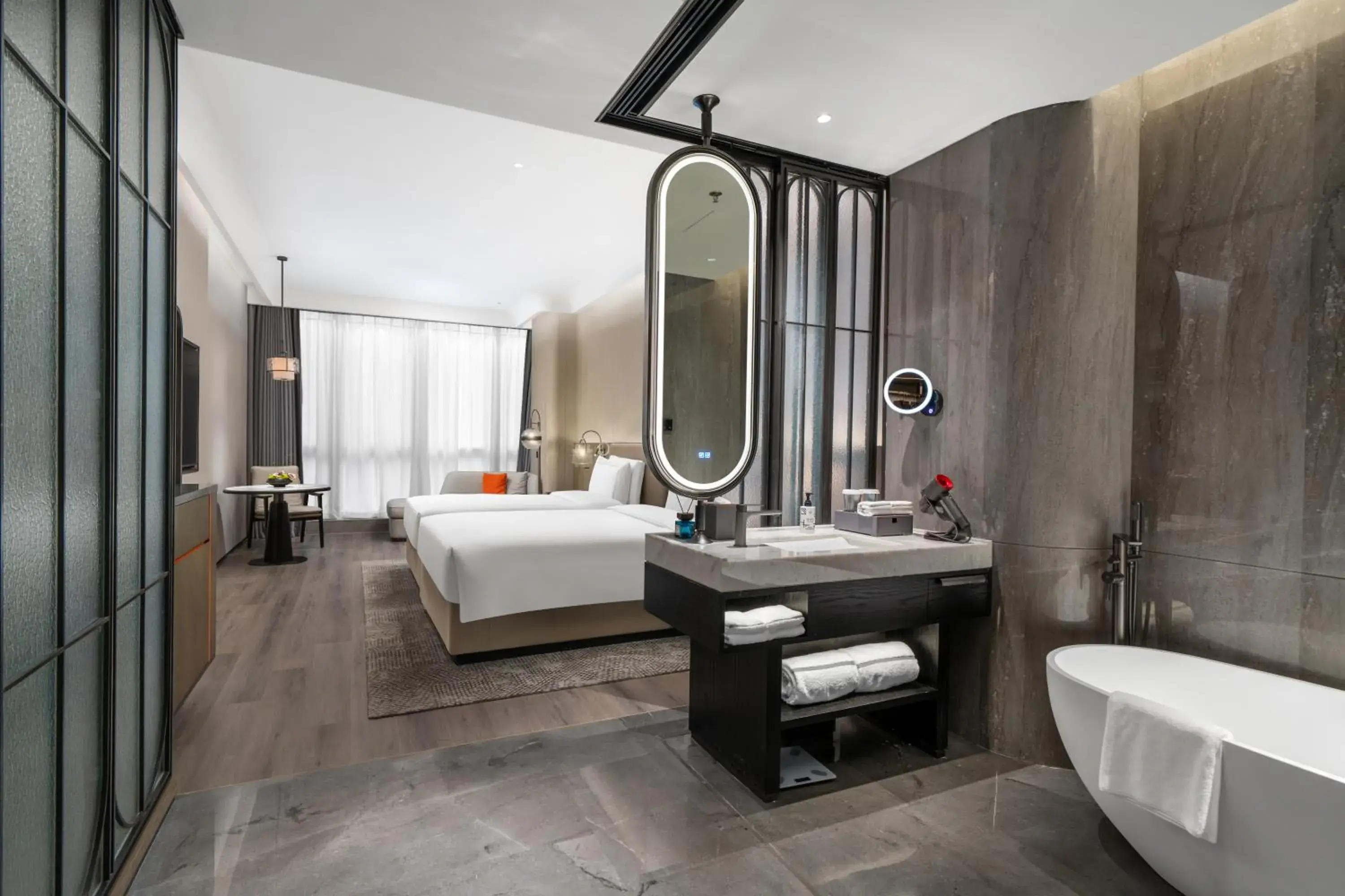 Executive City View Twin Room in UrCove by Hyatt Shenzhen Bay Mixc Executive City View Twin Room in UrCove by Hyatt Shenzhen Bay Mixc