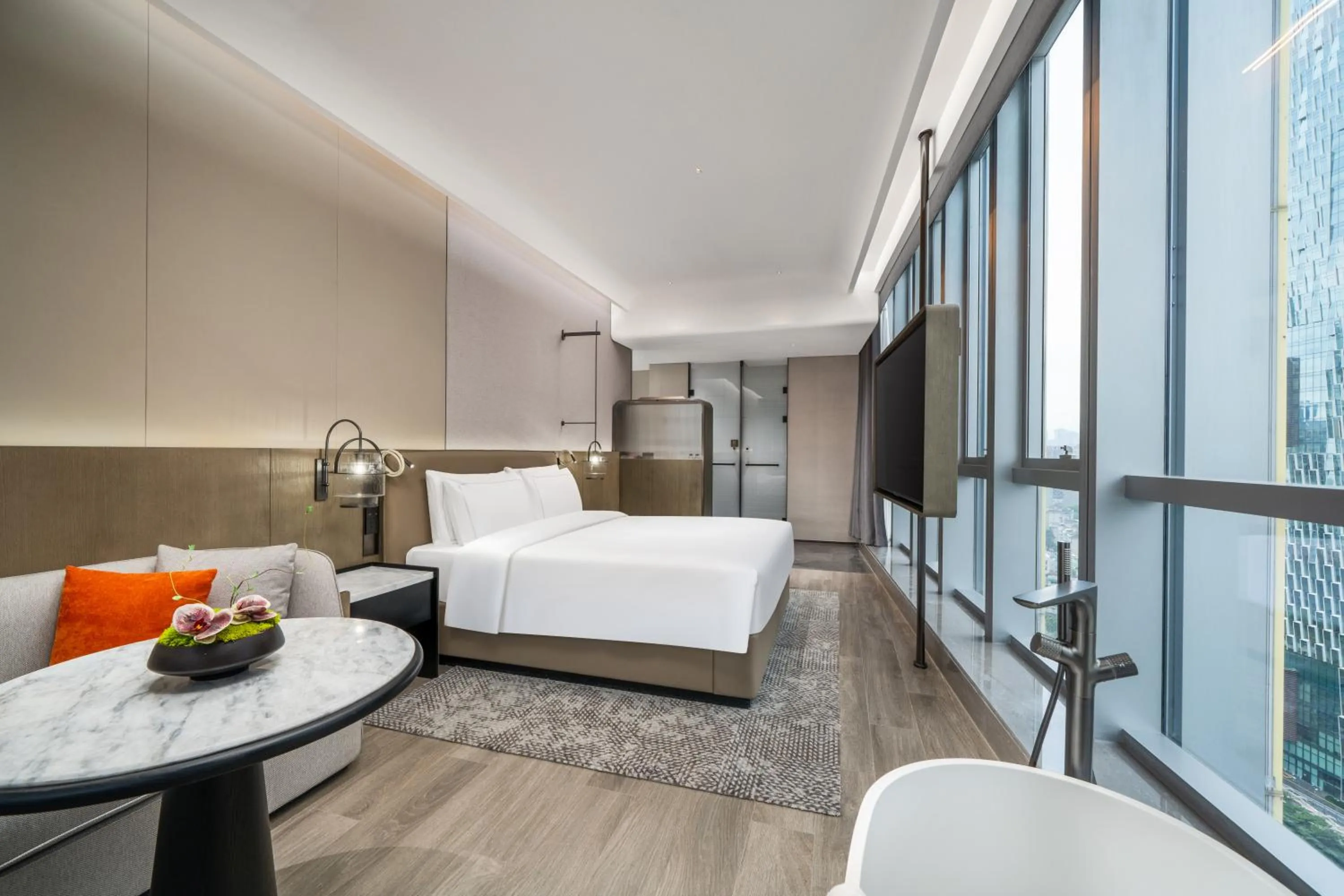 Bedroom, Bed in UrCove by Hyatt Shenzhen Bay Mixc