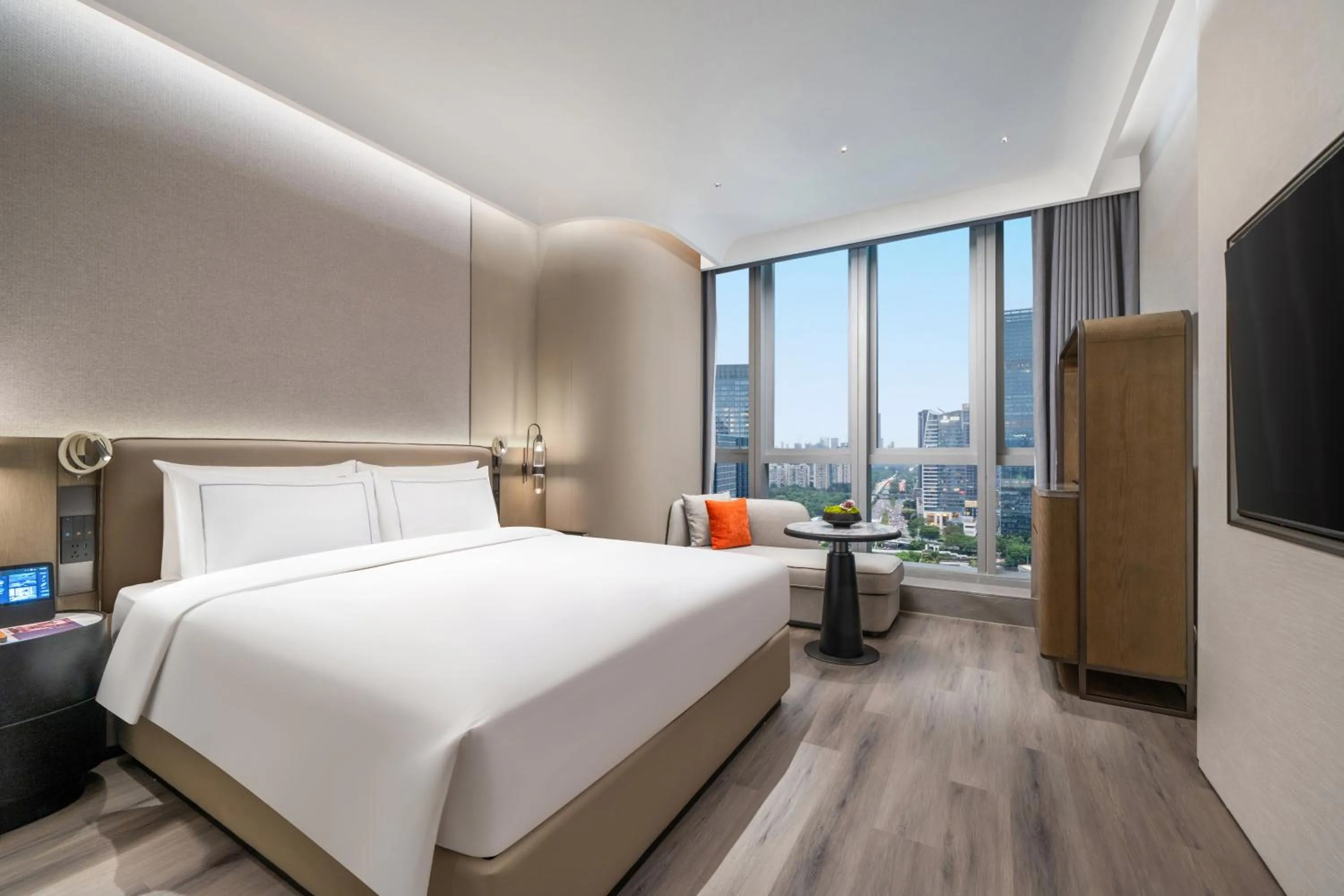 Bed in UrCove by Hyatt Shenzhen Bay Mixc