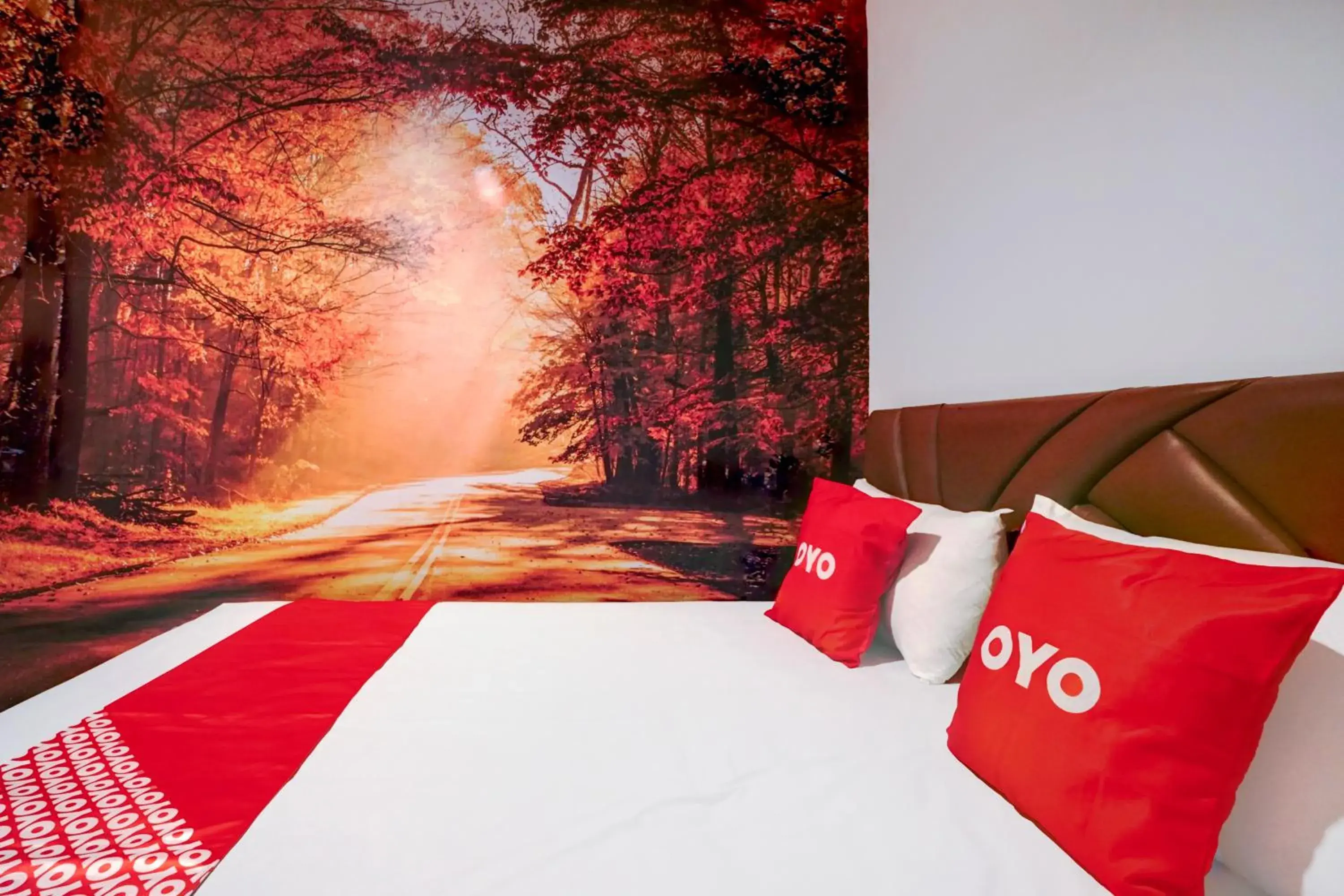 Bed in Hotel O Nawangwulan Bed in Hotel O Nawangwulan