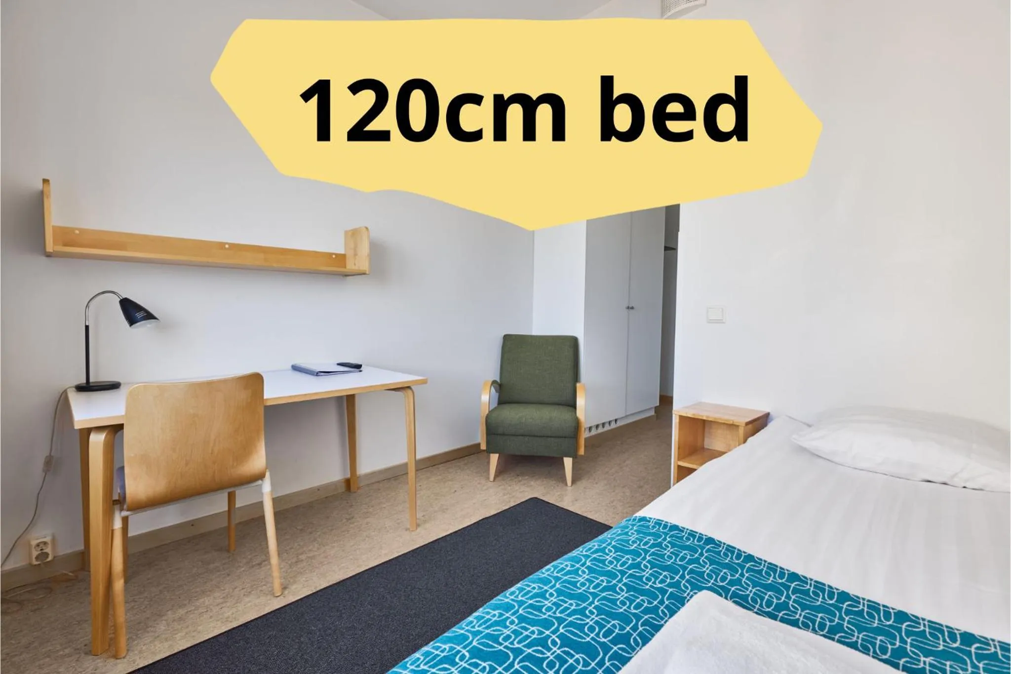 furniture, Bed in Töölö Towers