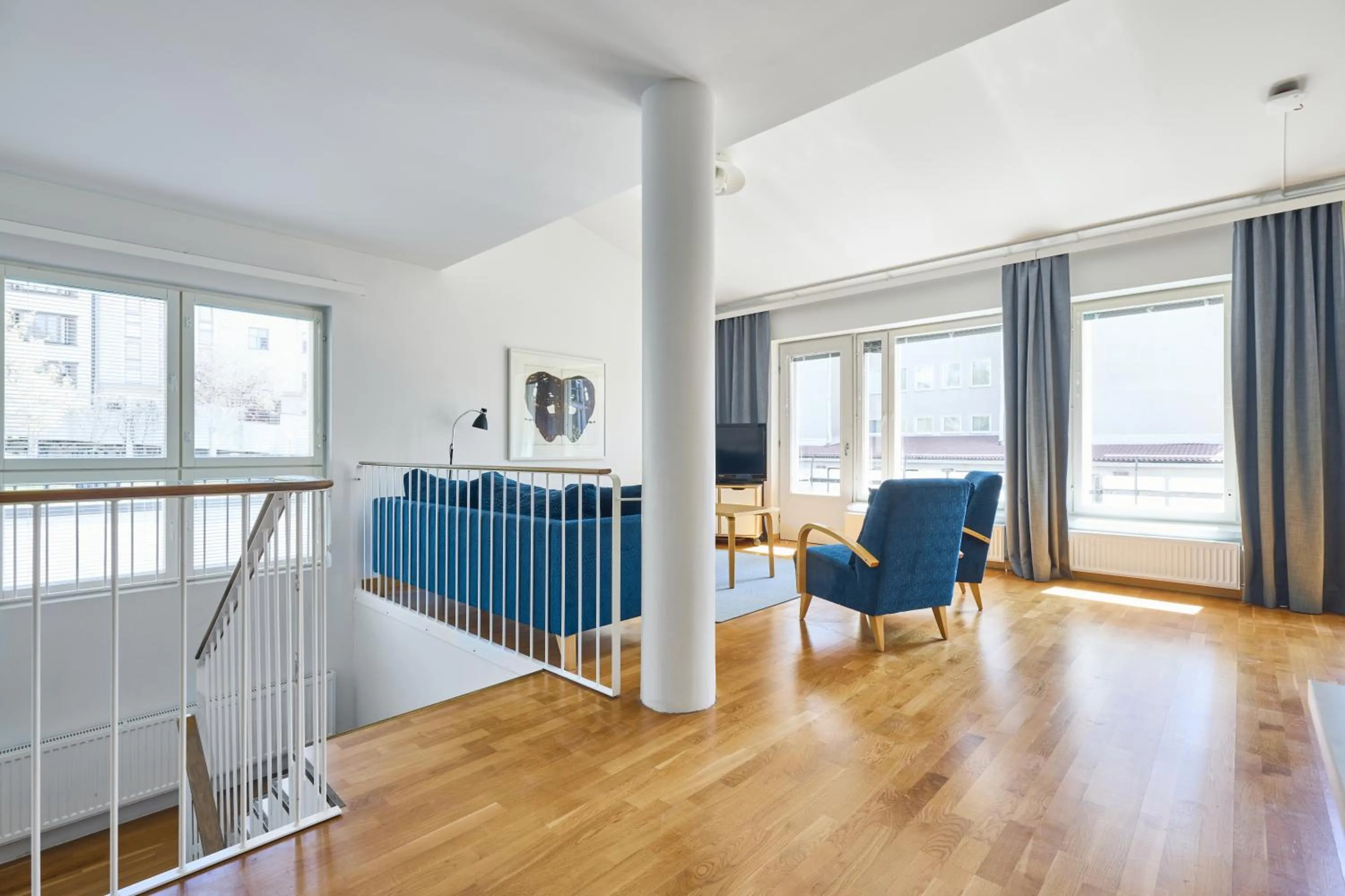 Living room in Töölö Towers