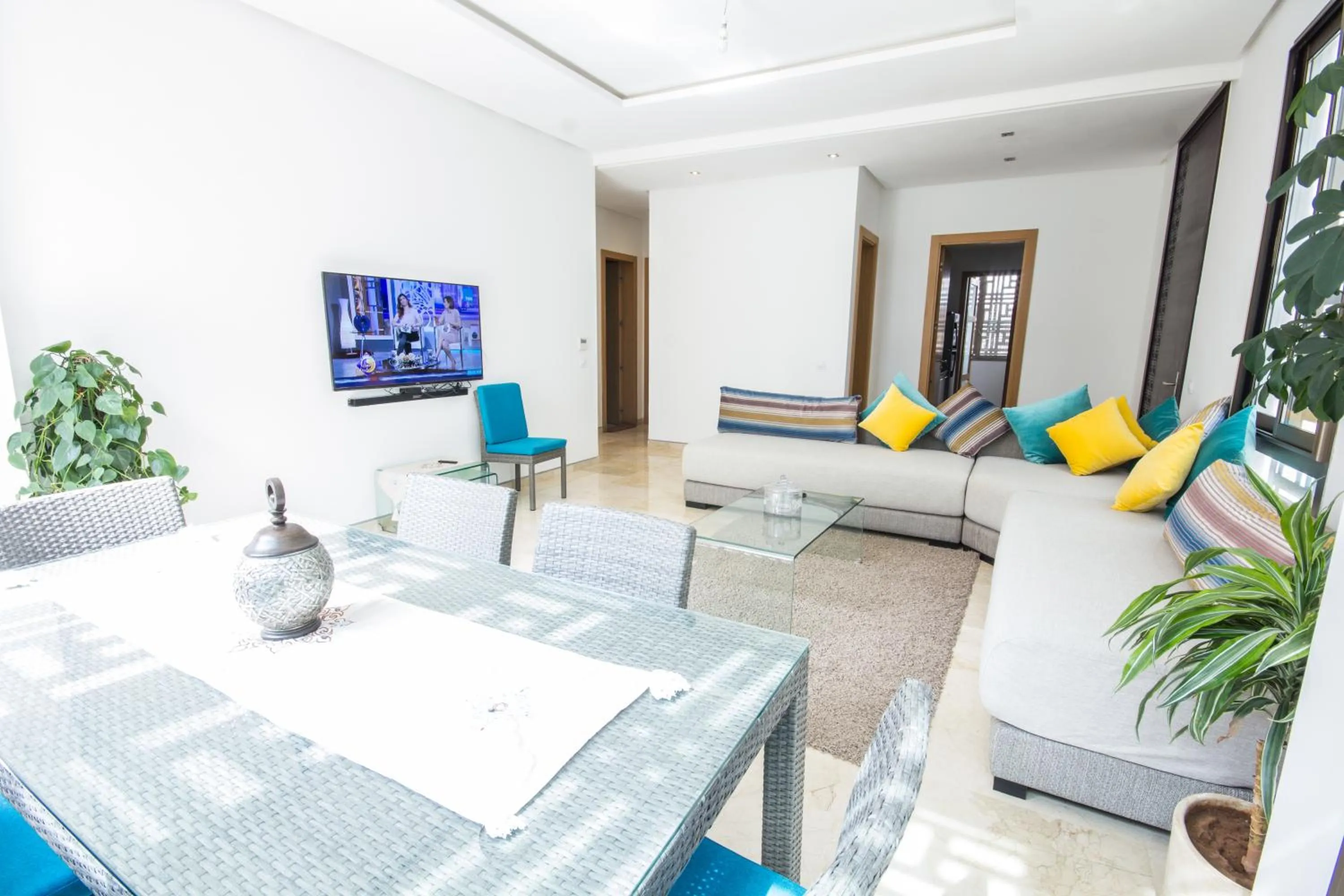 Communal lounge/ TV room in Marina Rabat Suites & Apartments