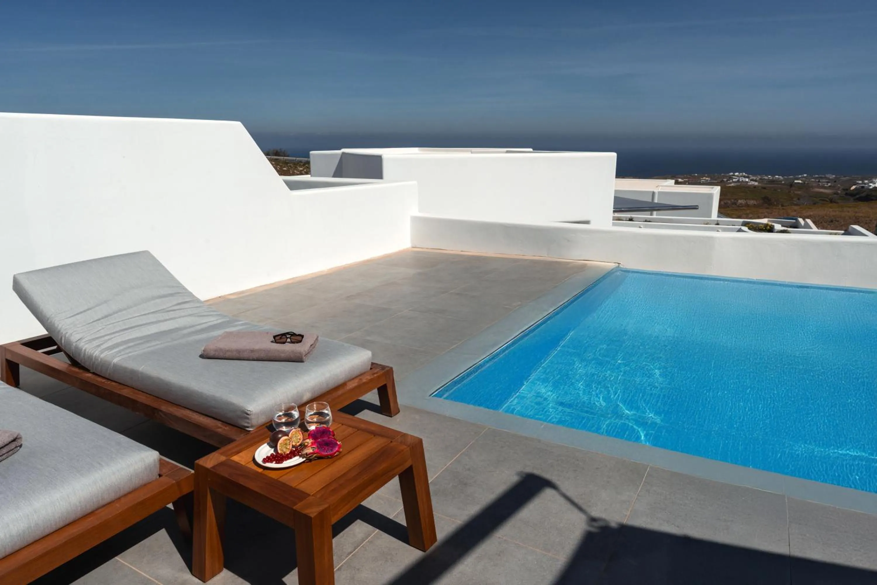 Sea View One Bedroom Suite with Private Pool in Oikos Santorini Living Concept