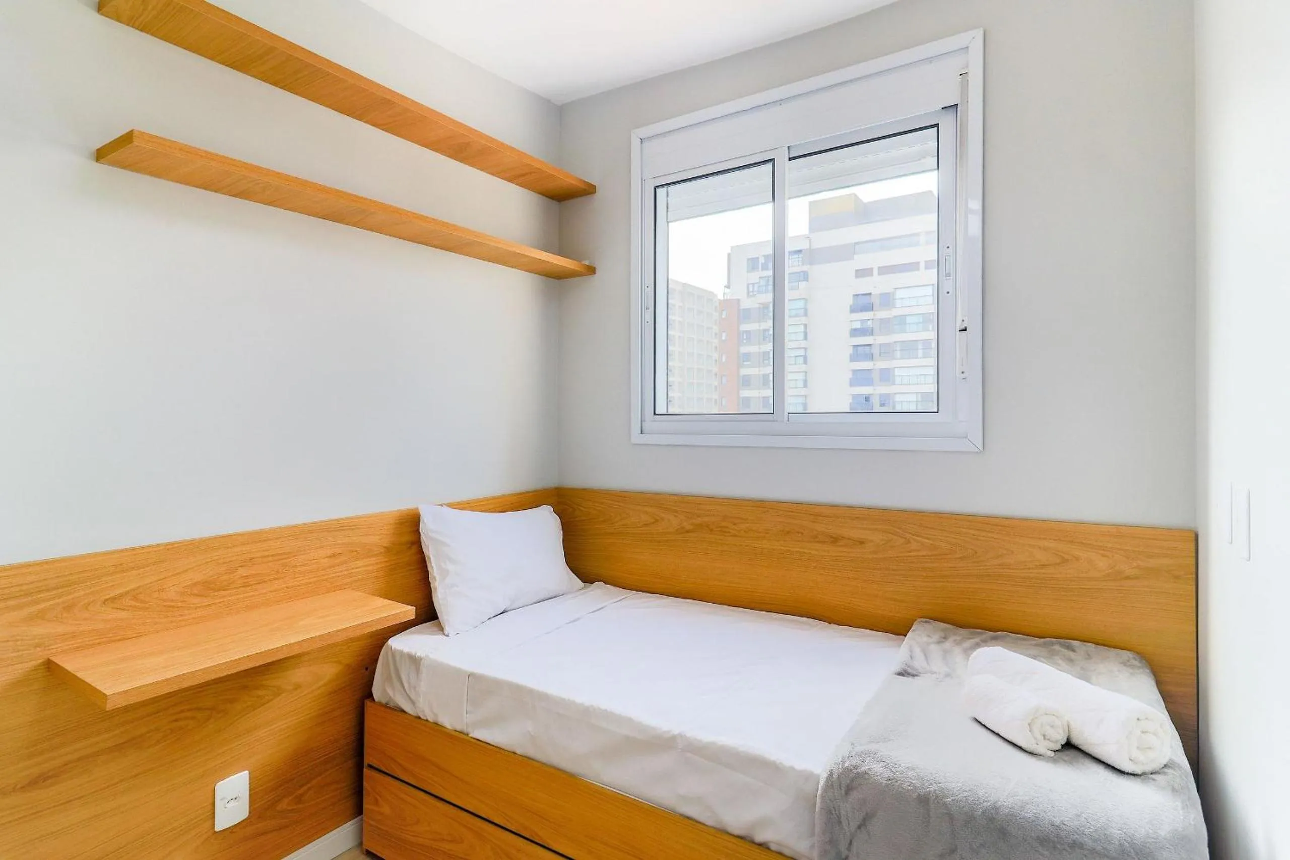 Bedroom, Bed in Composite Moema