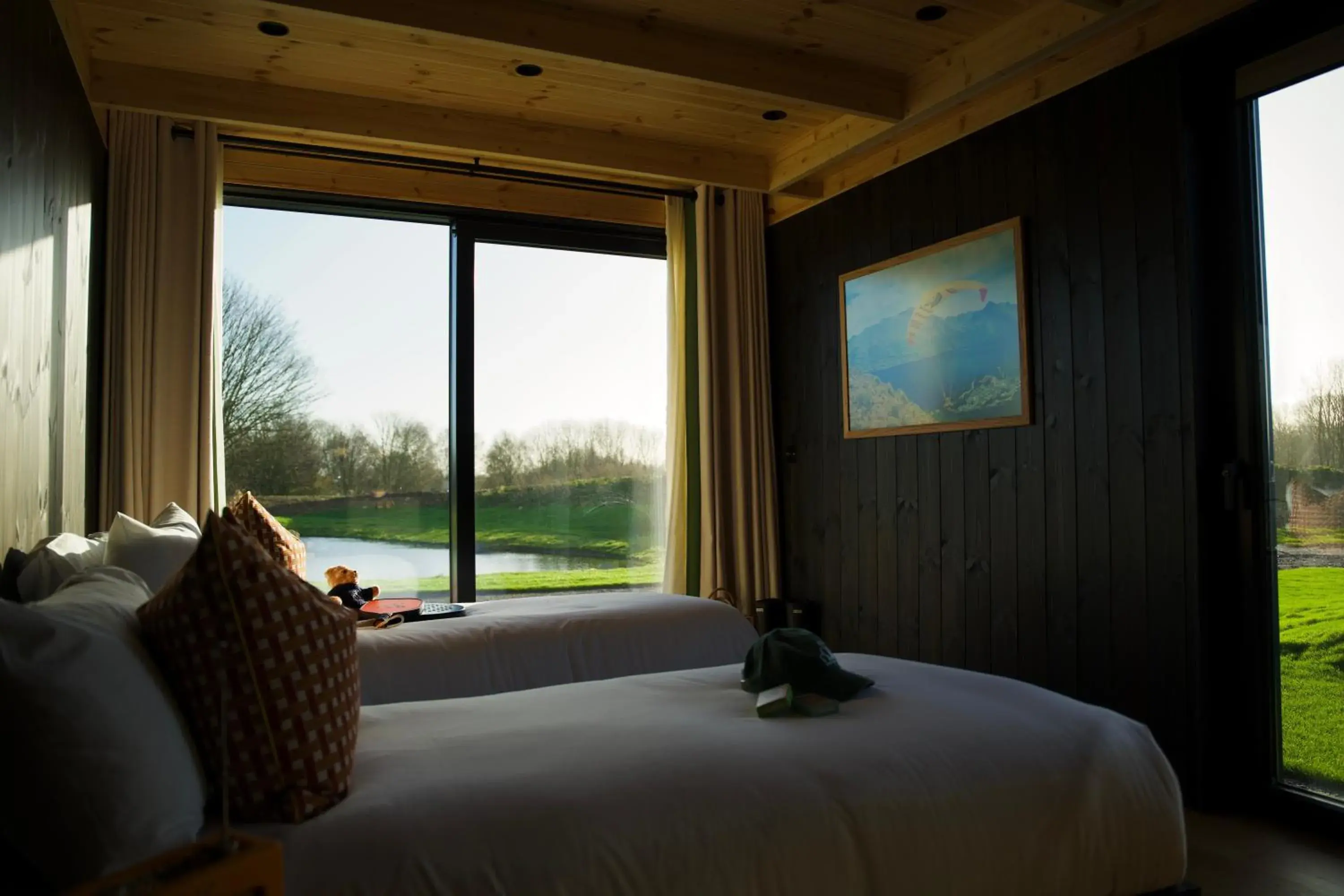 Twin Room with Garden View in Mad Swans in The Mendips Twin Room with Garden View in Mad Swans in The Mendips