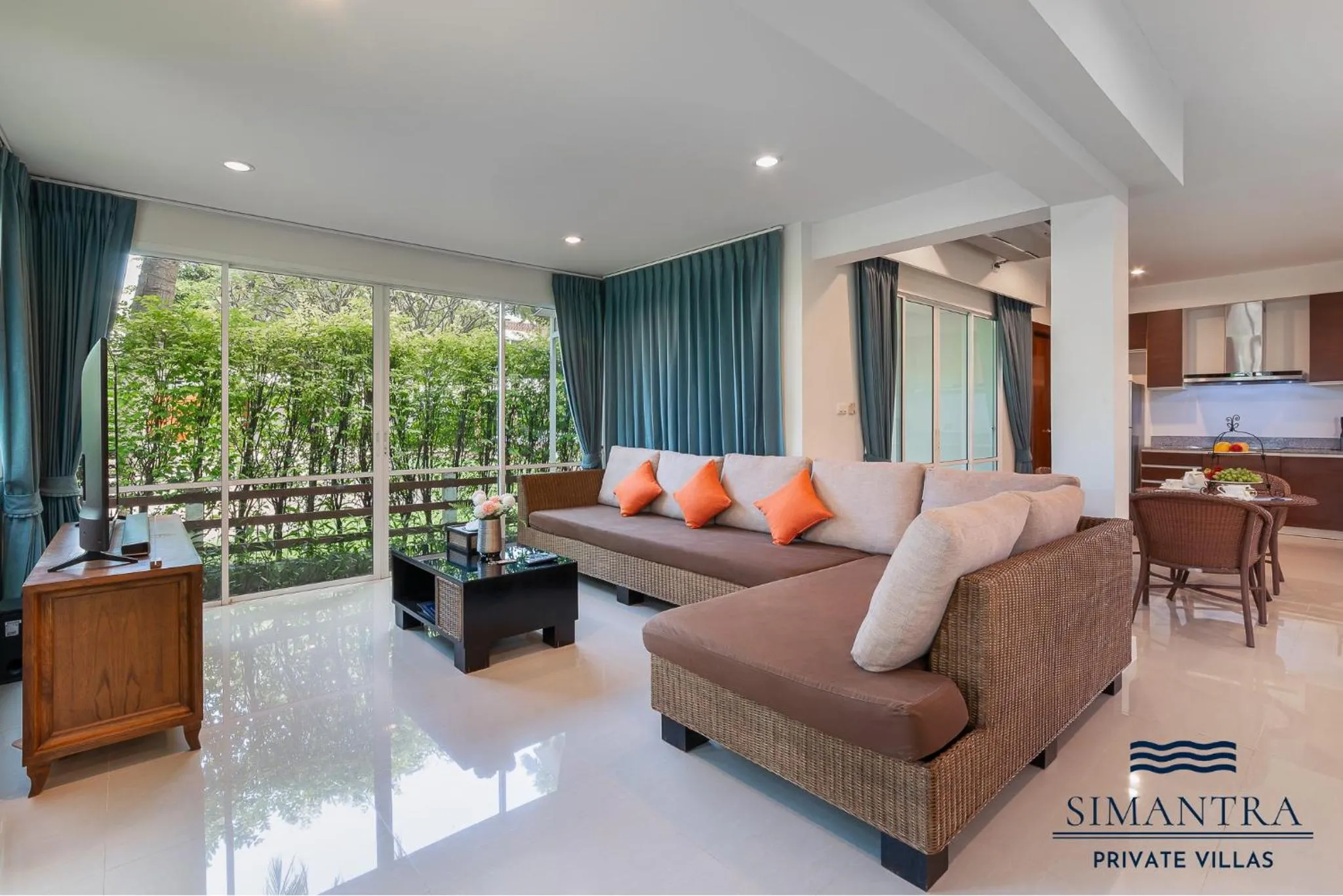Living room in Simantra Private Villas