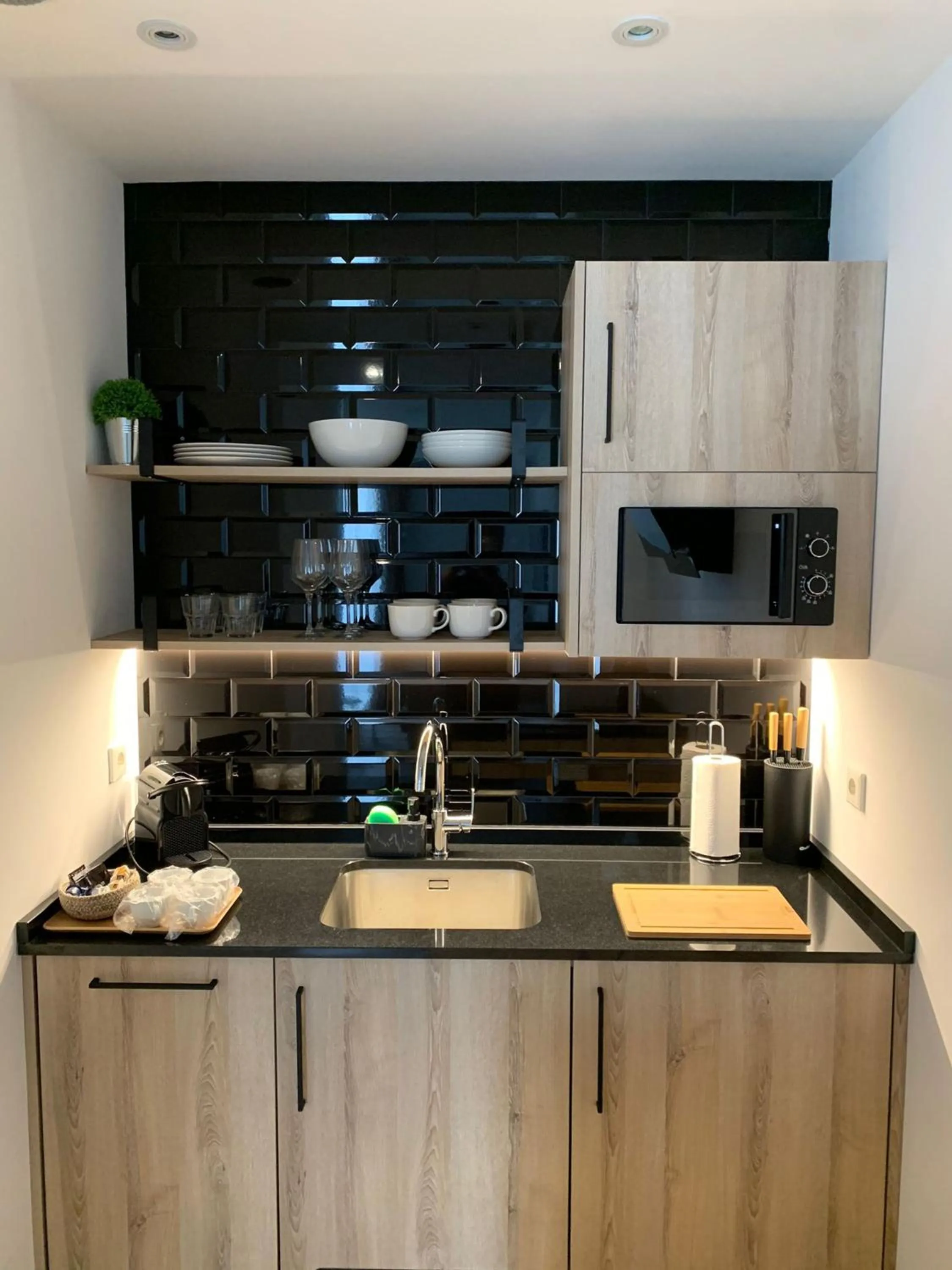 Kitchen or kitchenette in Pensión Sarriegi