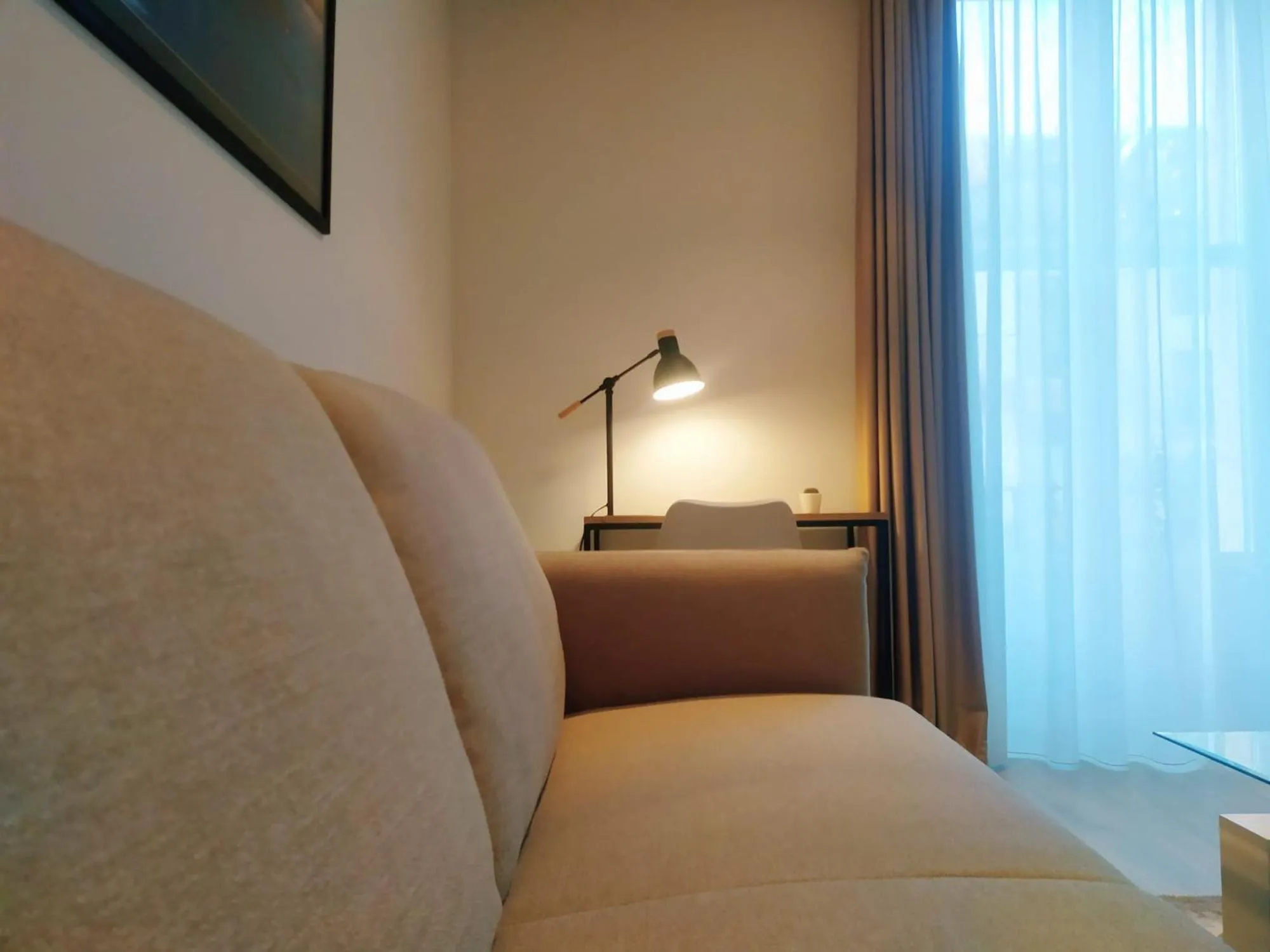 Living room, Bed in Pensión Sarriegi