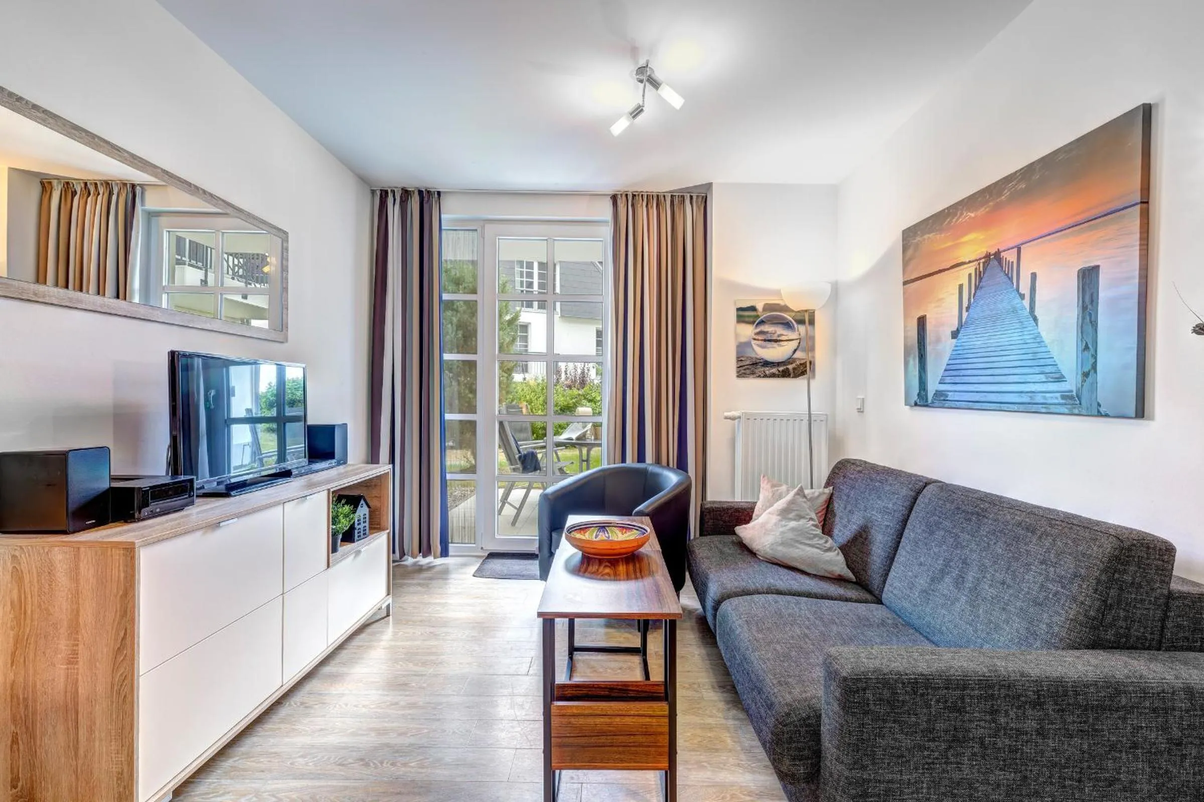 Living room in Residenz am Balmer See - BS 10 mit Wellnessbereich