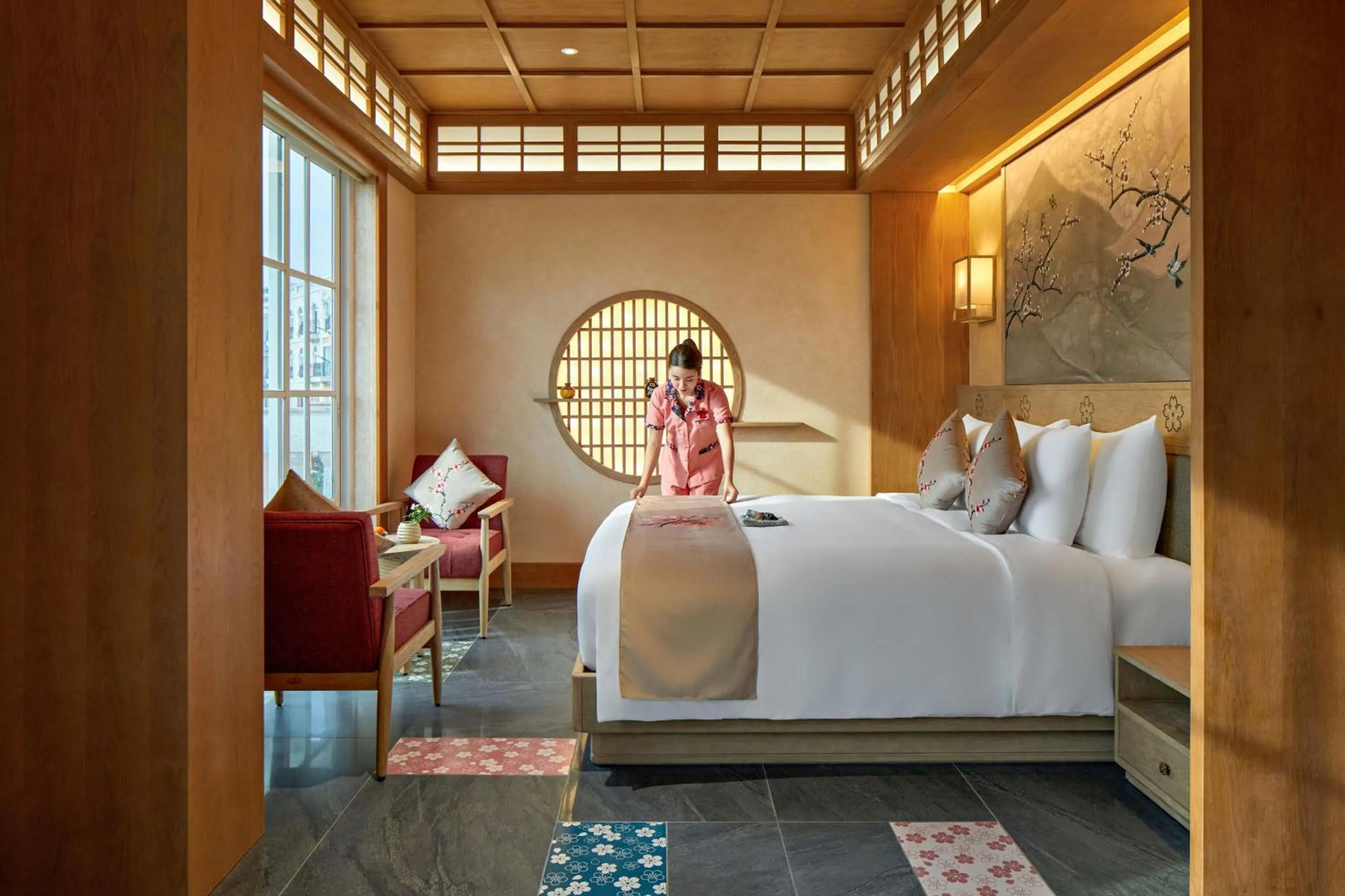 Bed in Sakurakyo Hotel & Spa Phu Quoc