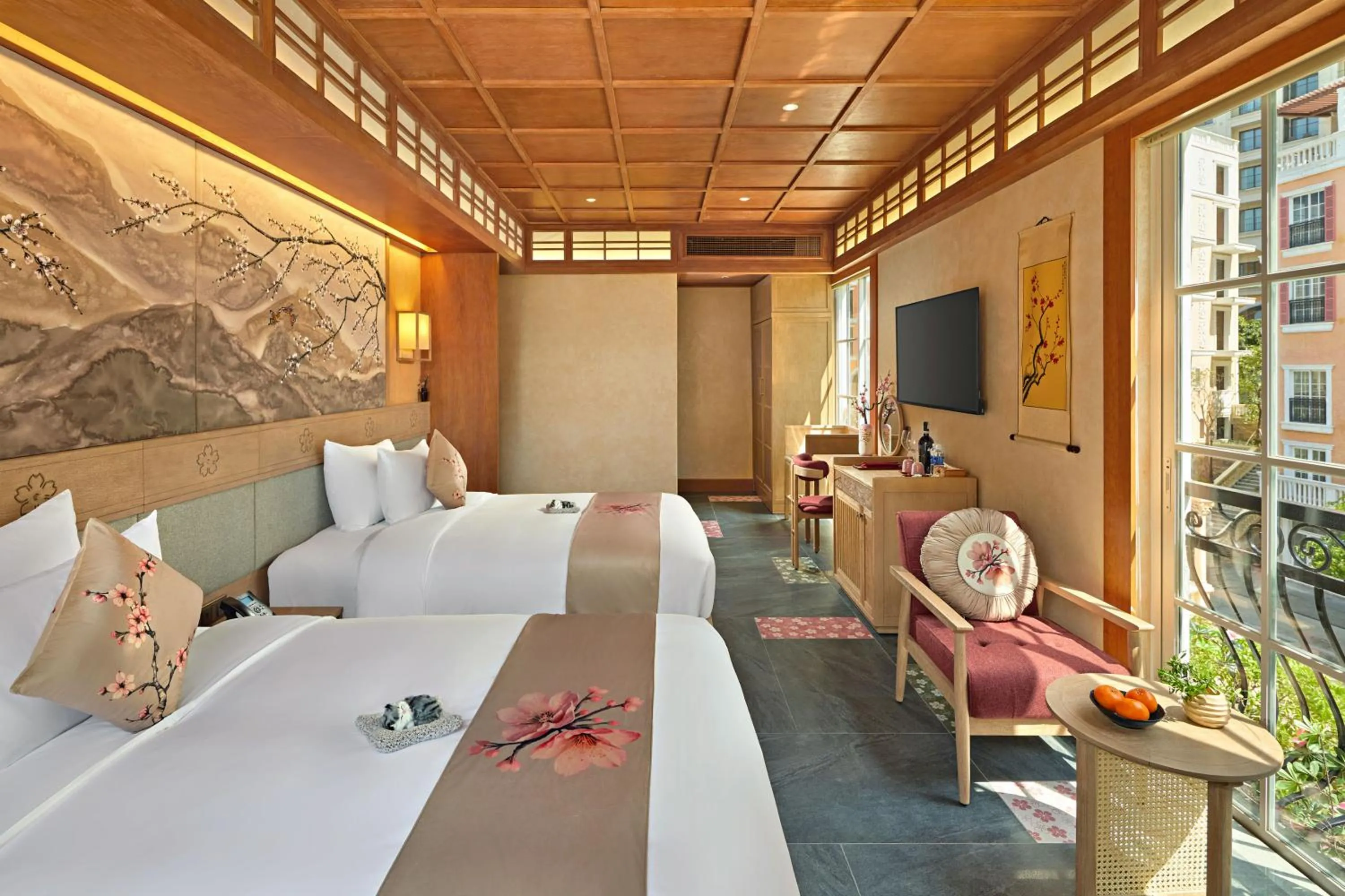 Bed in Sakurakyo Hotel & Spa Phu Quoc