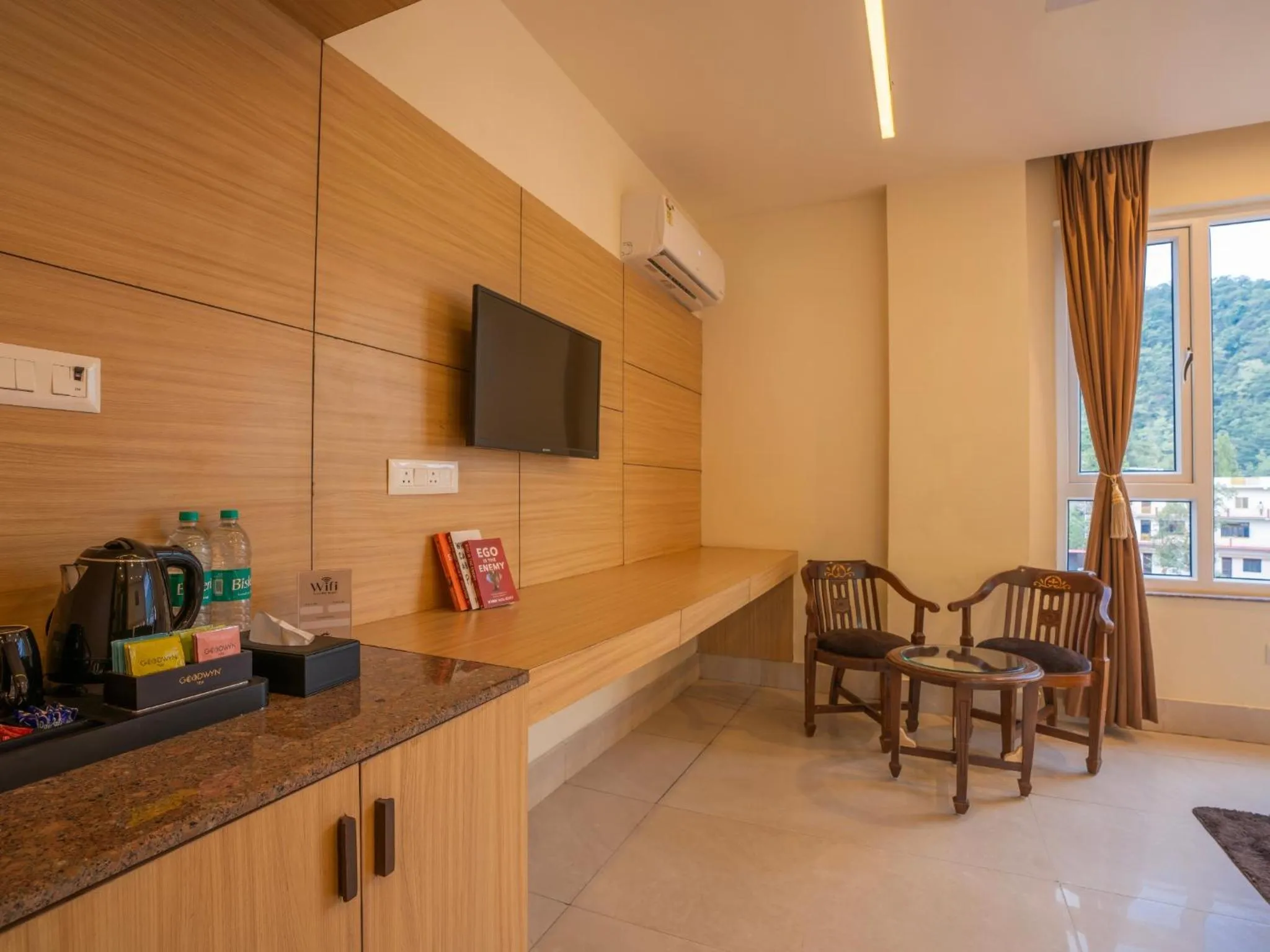 Seating area in Moustache Select Rishikesh