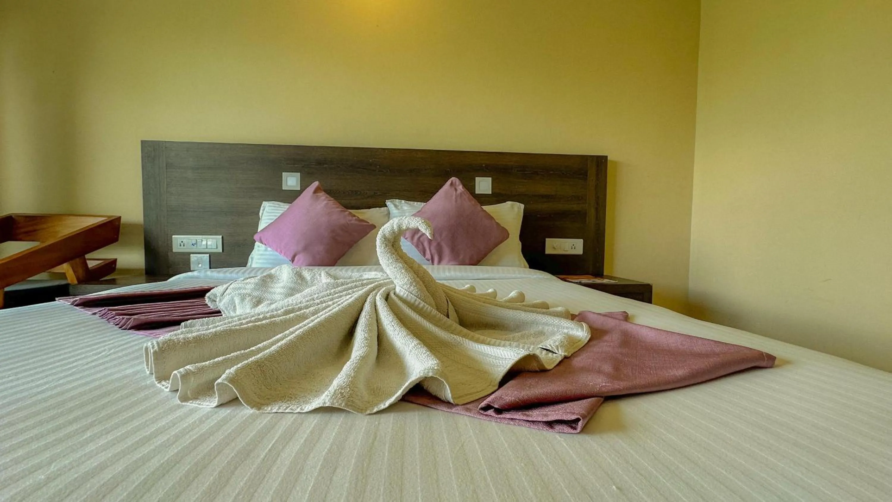 towels, Bed in The Heights Munnar