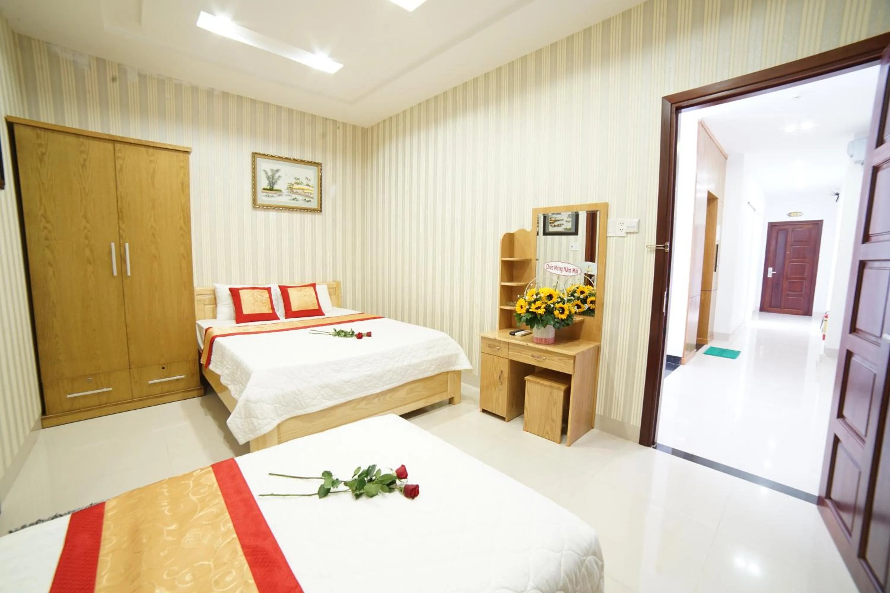 Bed in Thanh Xuan Hotel