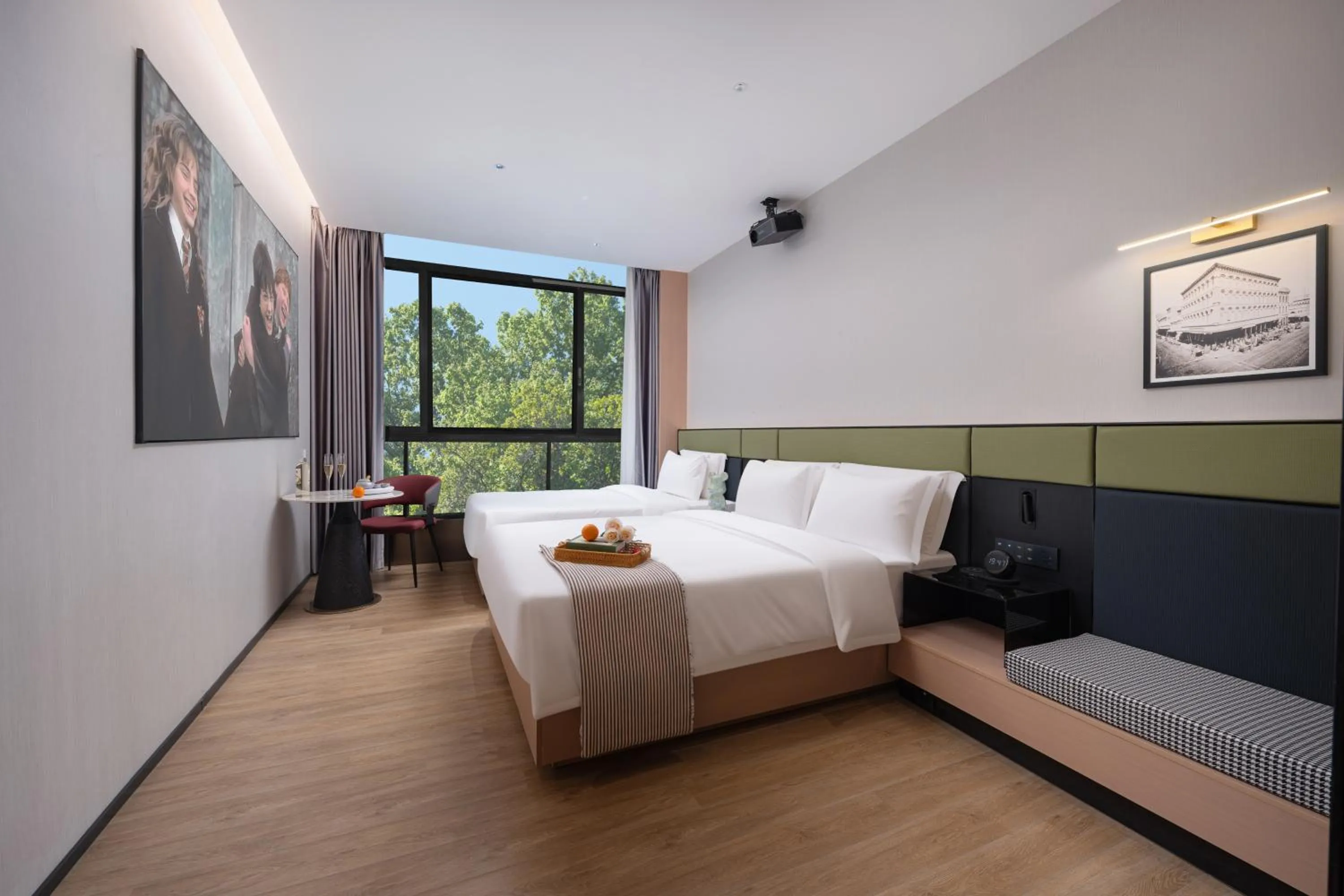 Bed in Kaino Natural Aesthetics Design Hotel Guangzhou Yuexiu Beijing Road International Trade Center Flagship Store