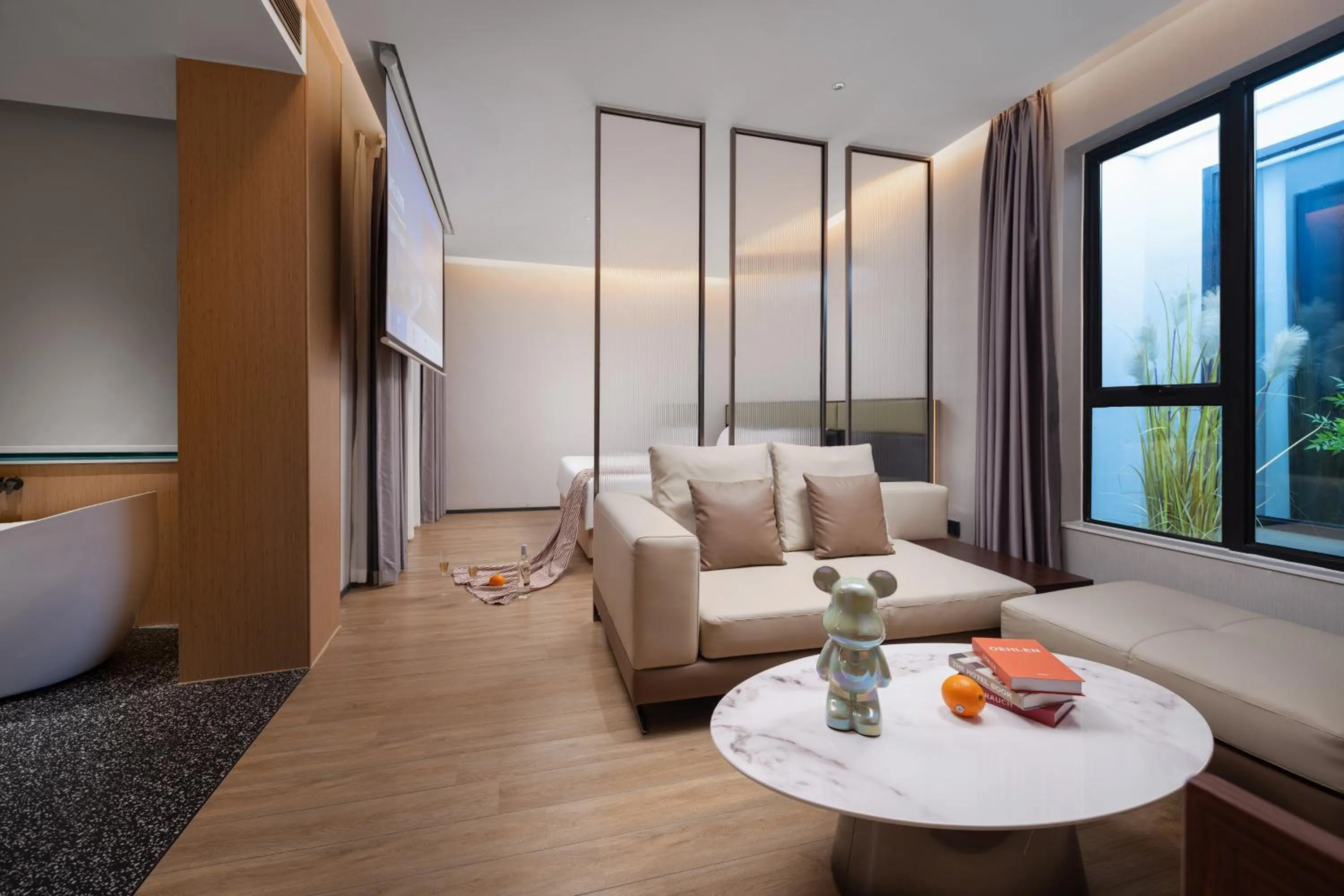 Living room in Kaino Natural Aesthetics Design Hotel Guangzhou Yuexiu Beijing Road International Trade Center Flagship Store
