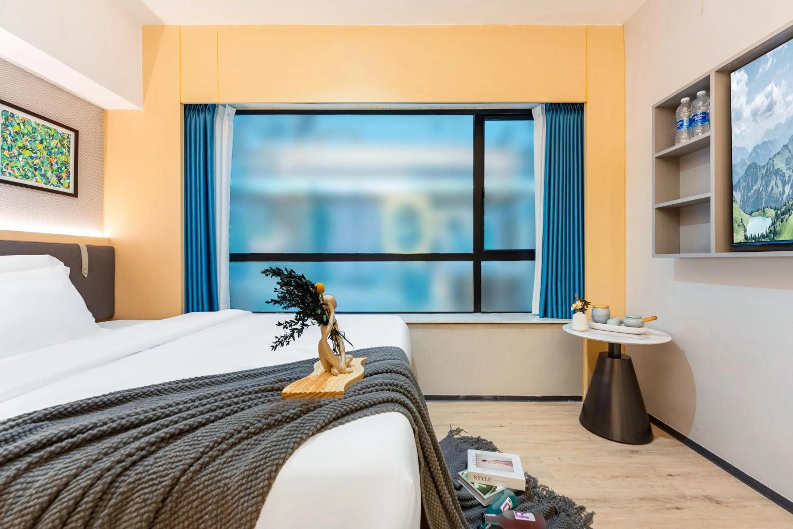 Property building, Bed in Kaino Natural Aesthetics Design Hotel Guangzhou Yuexiu Beijing Road International Trade Center Flagship Store