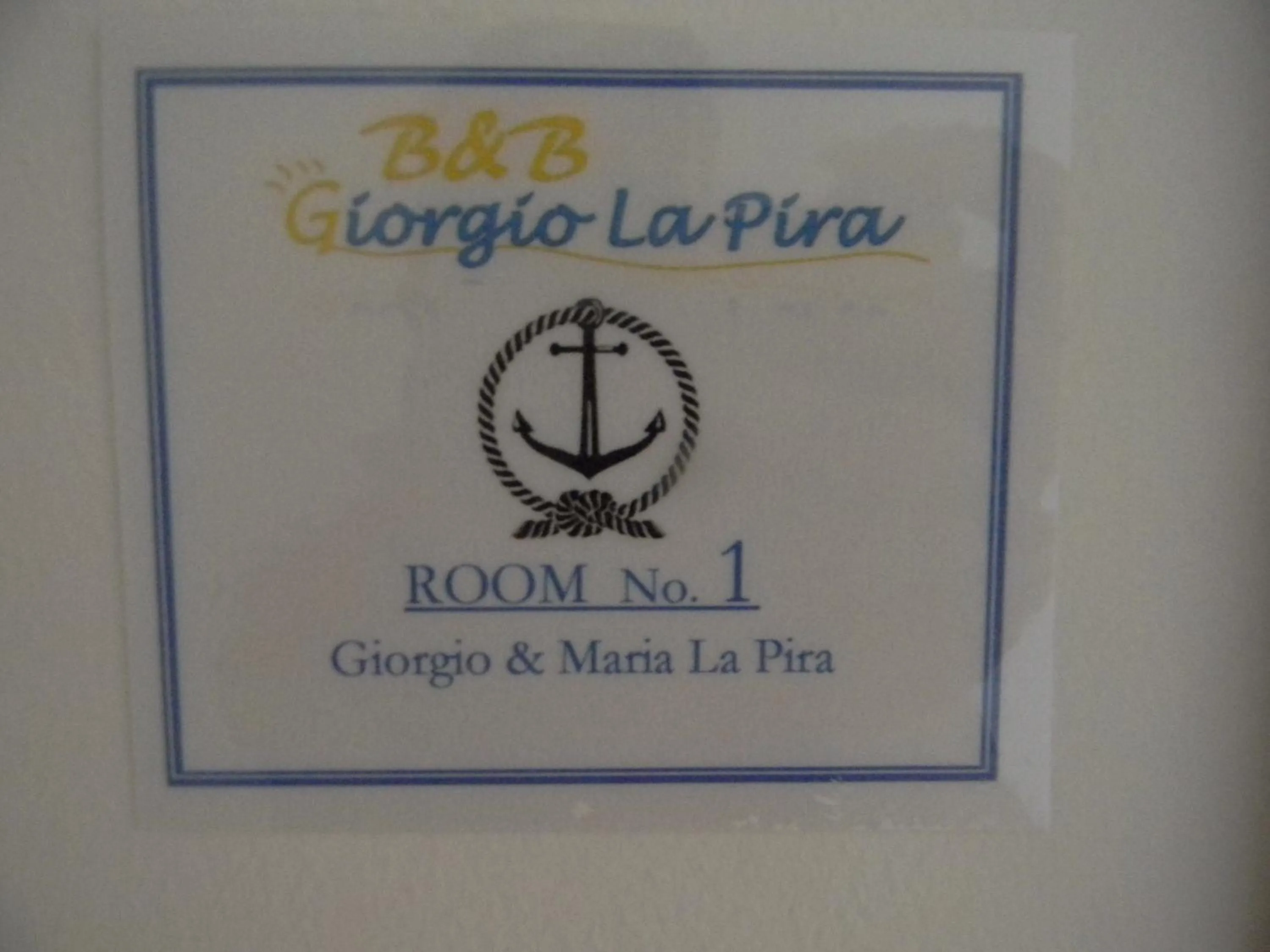 Logo/Certificate/Sign in B&B Giorgio La Pira