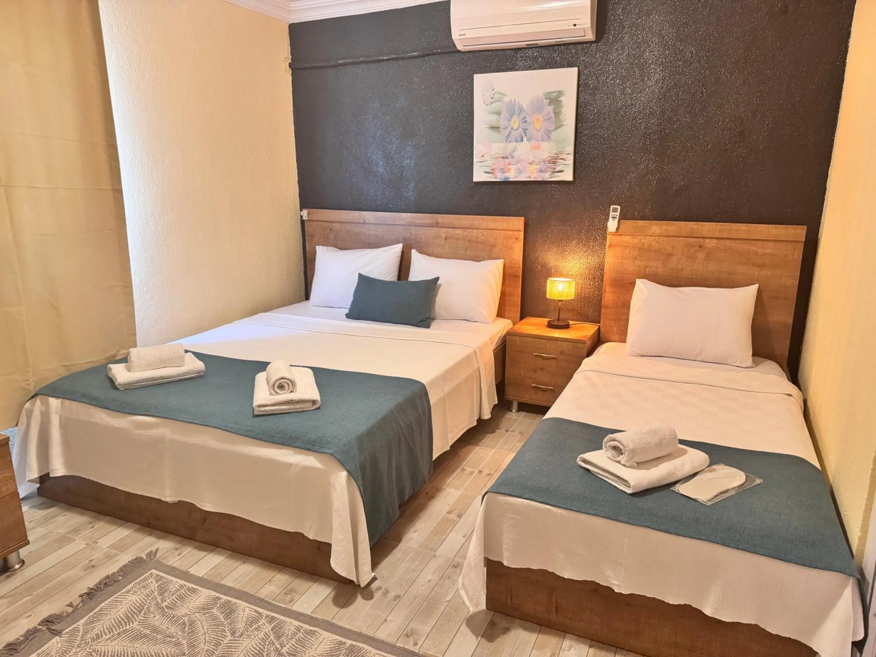 Bed in La Dia Hotel Faralya