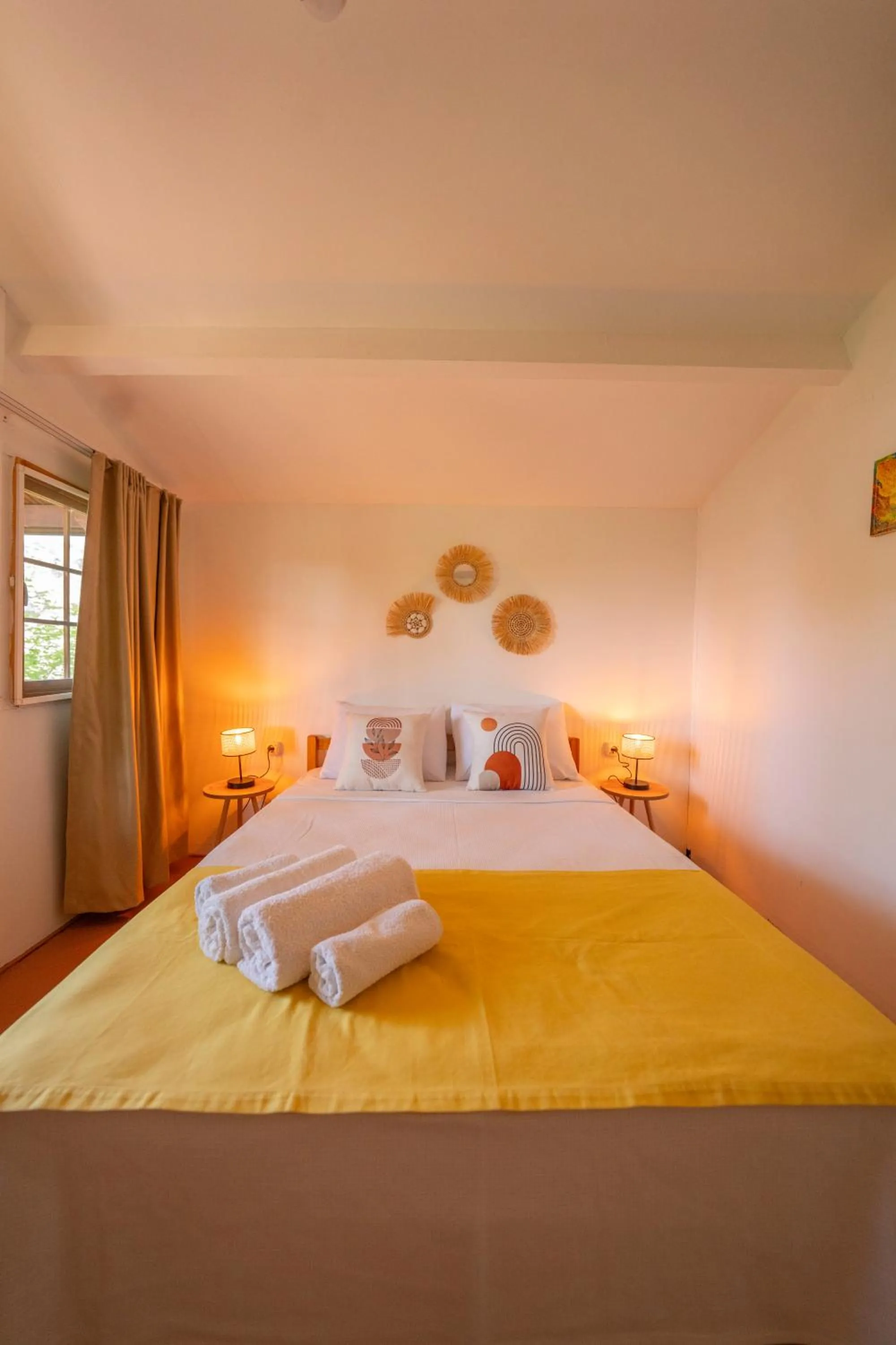 Bed in La Dia Hotel Faralya