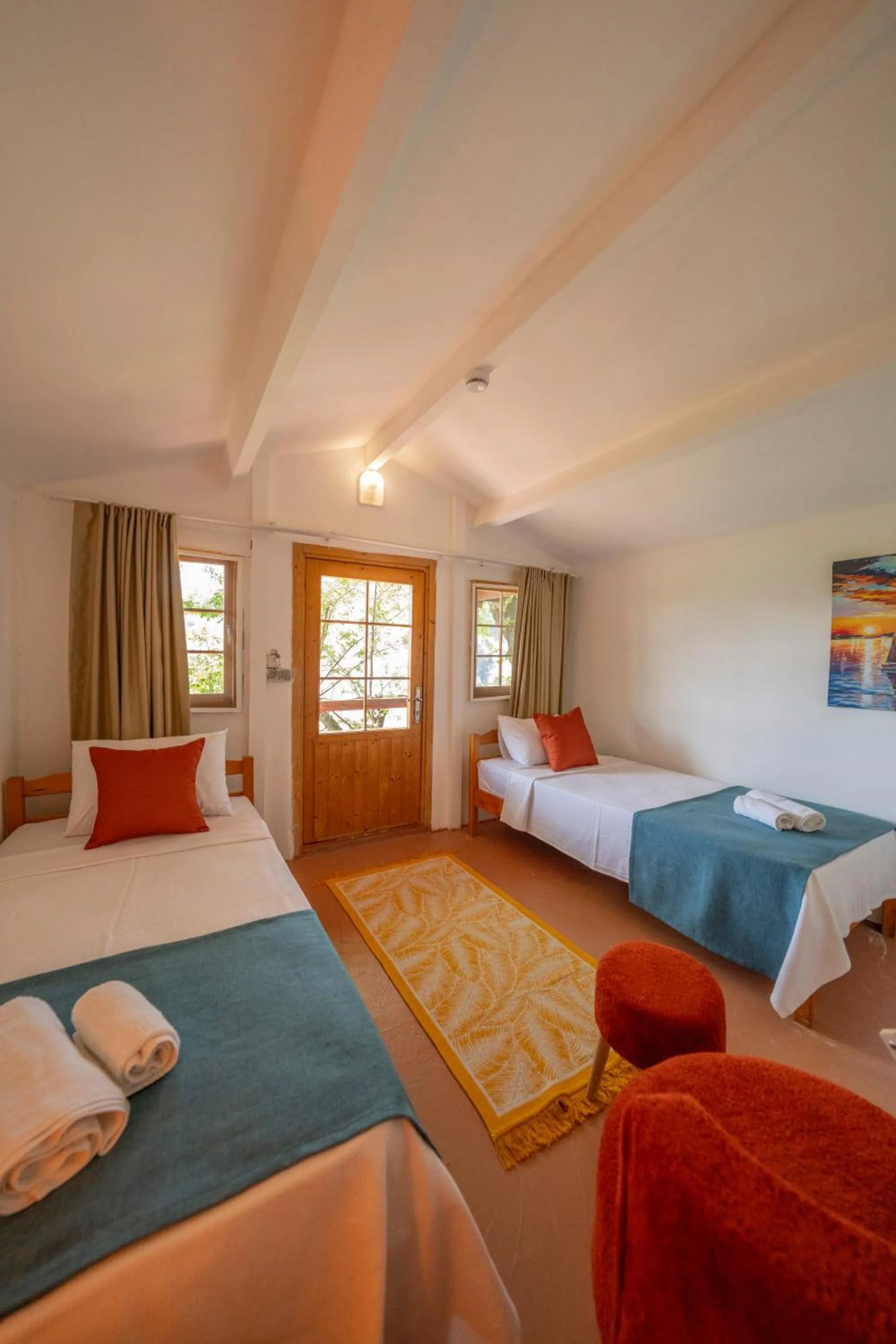 Bed in La Dia Hotel Faralya
